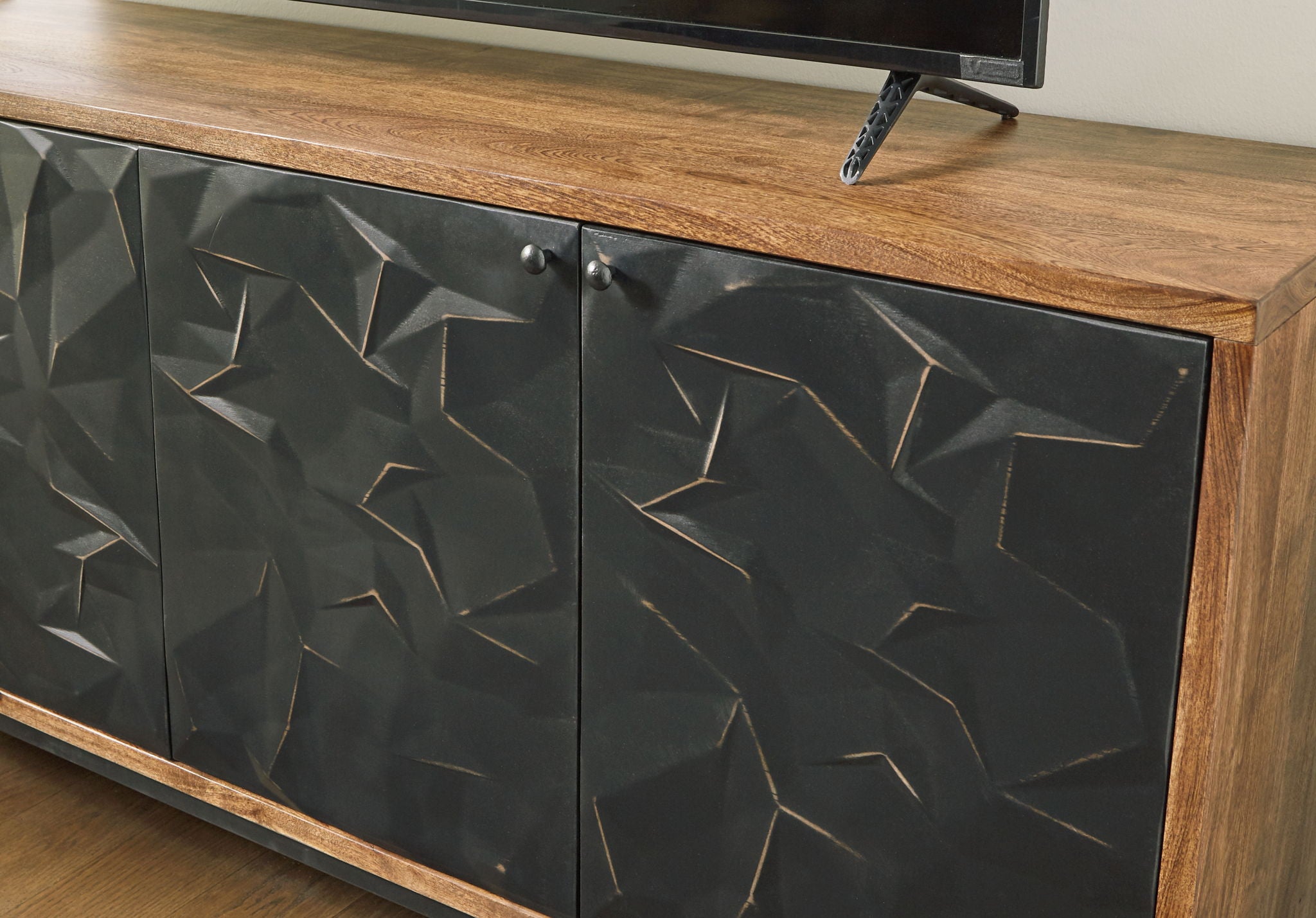 Dorannby - Accent Cabinet - Black / Brown - Best Buy Furniture