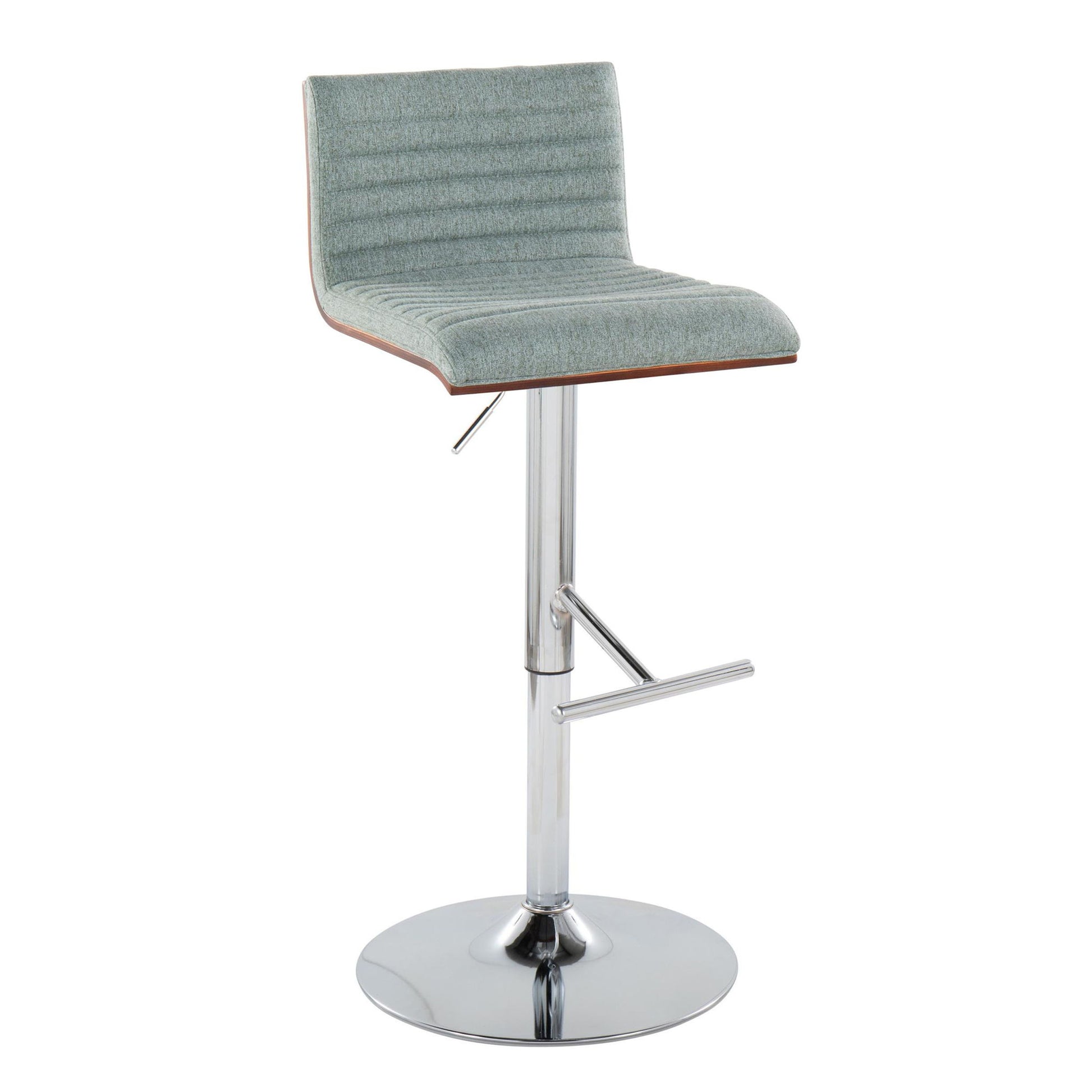 Mason - Contemporary Adjustable Barstool & Swivel With Straight T Footrest (Set of 2) - Best Buy Furniture