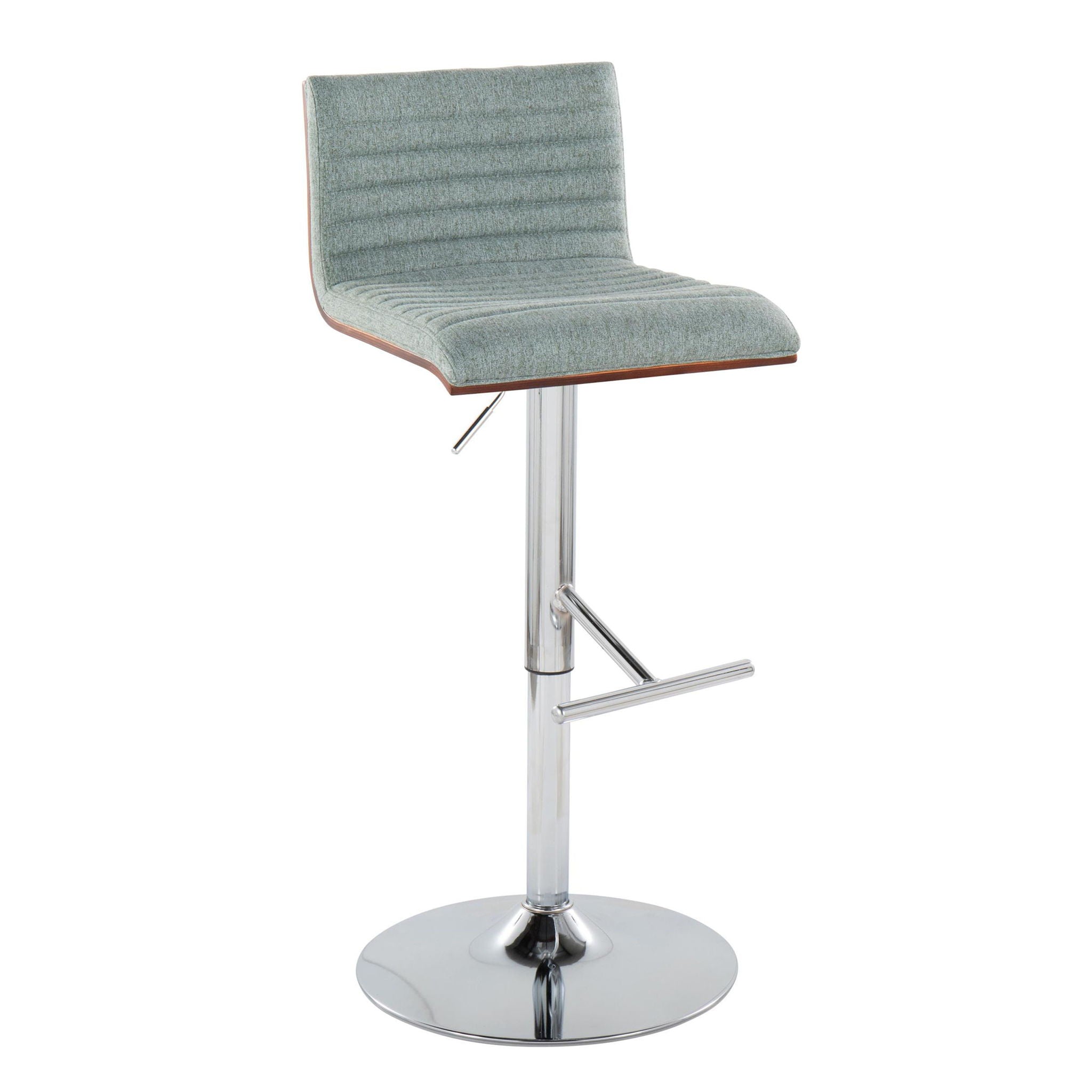 Mason - Contemporary Adjustable Barstool & Swivel With Straight T Footrest (Set of 2) - Best Buy Furniture