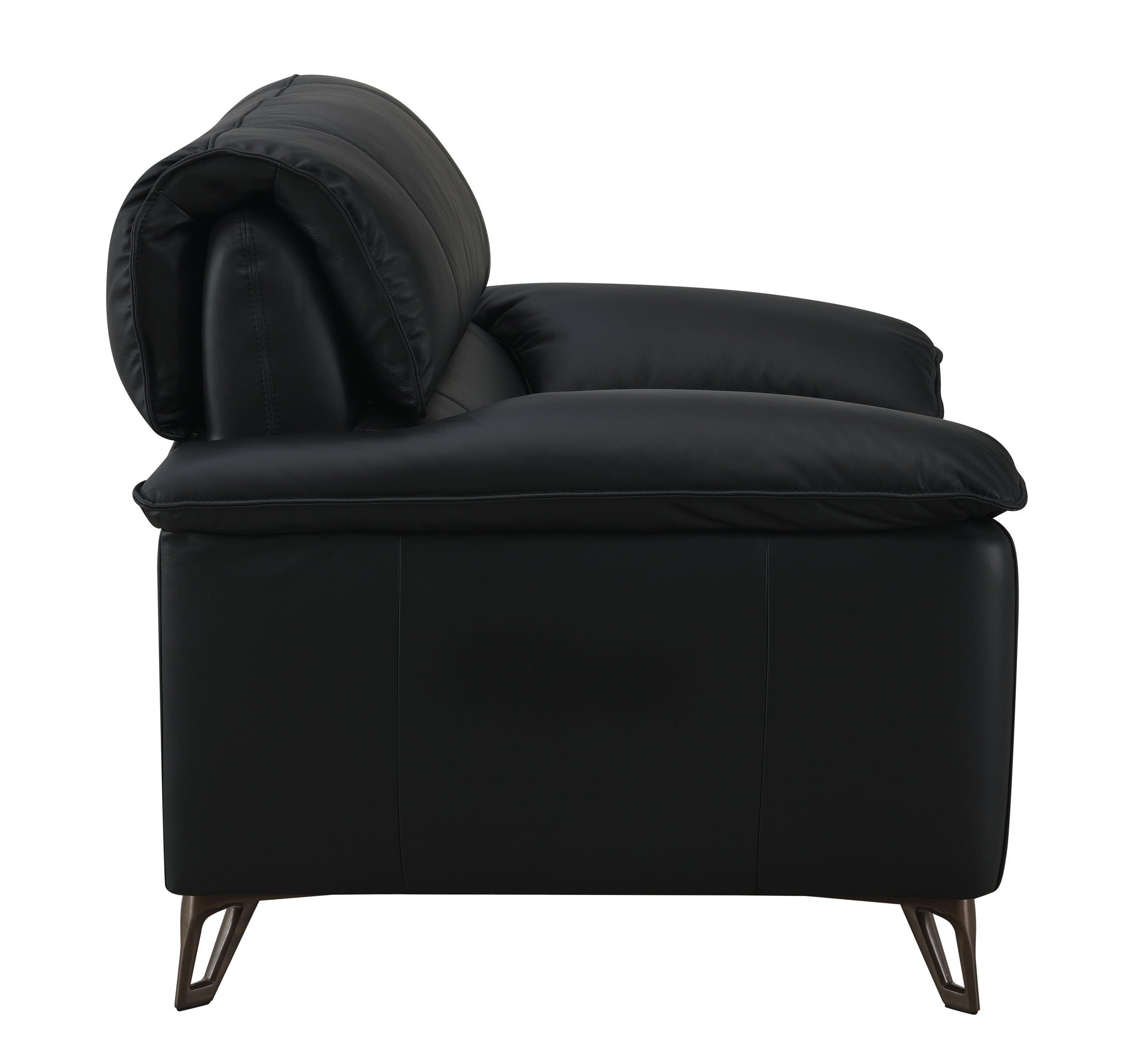 Eilene - Top Grain Leather Chair - Black - Best Buy Furniture