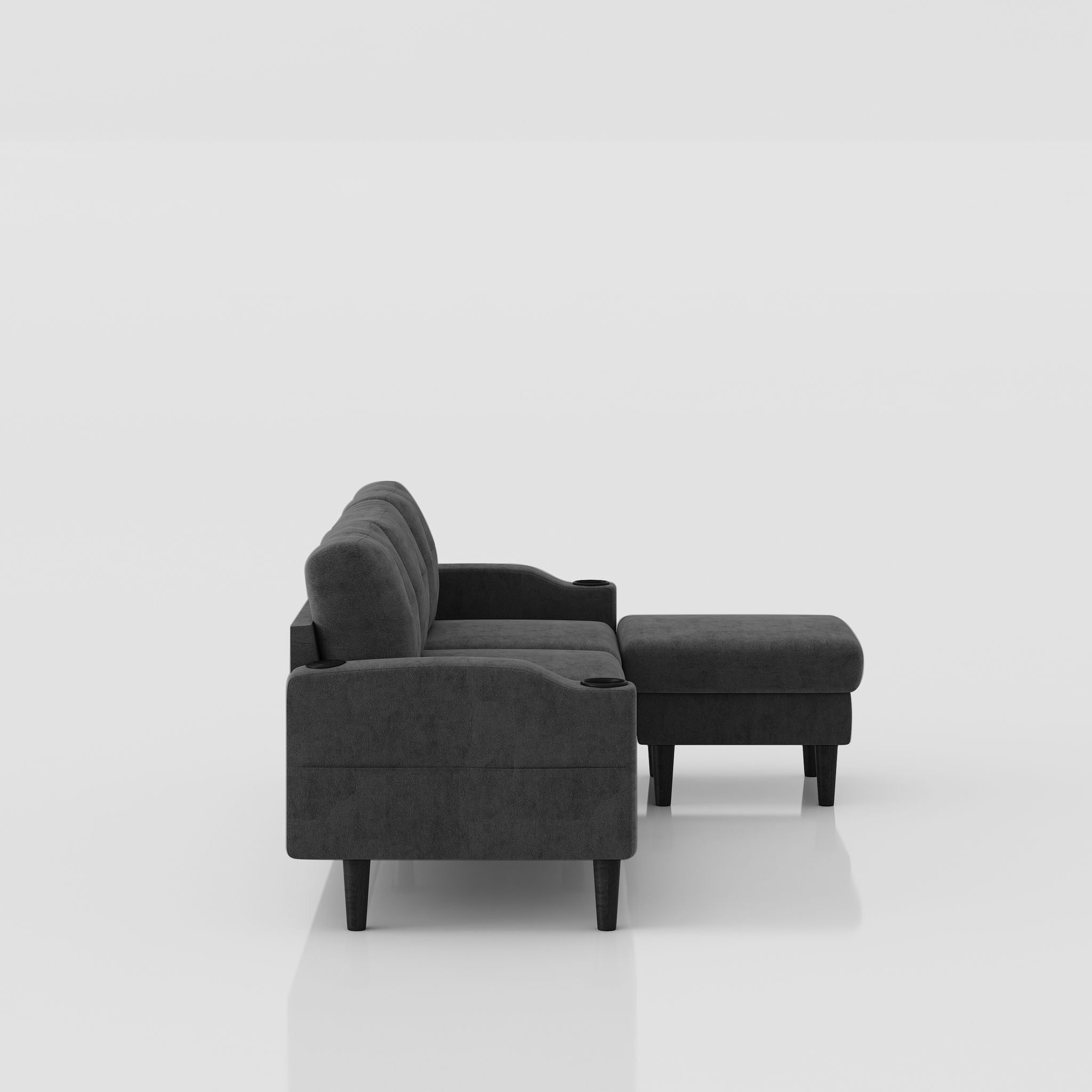 3 Seater Convertible Combination L Shaped Sofa With Footstools With Storage - Best Buy Furniture