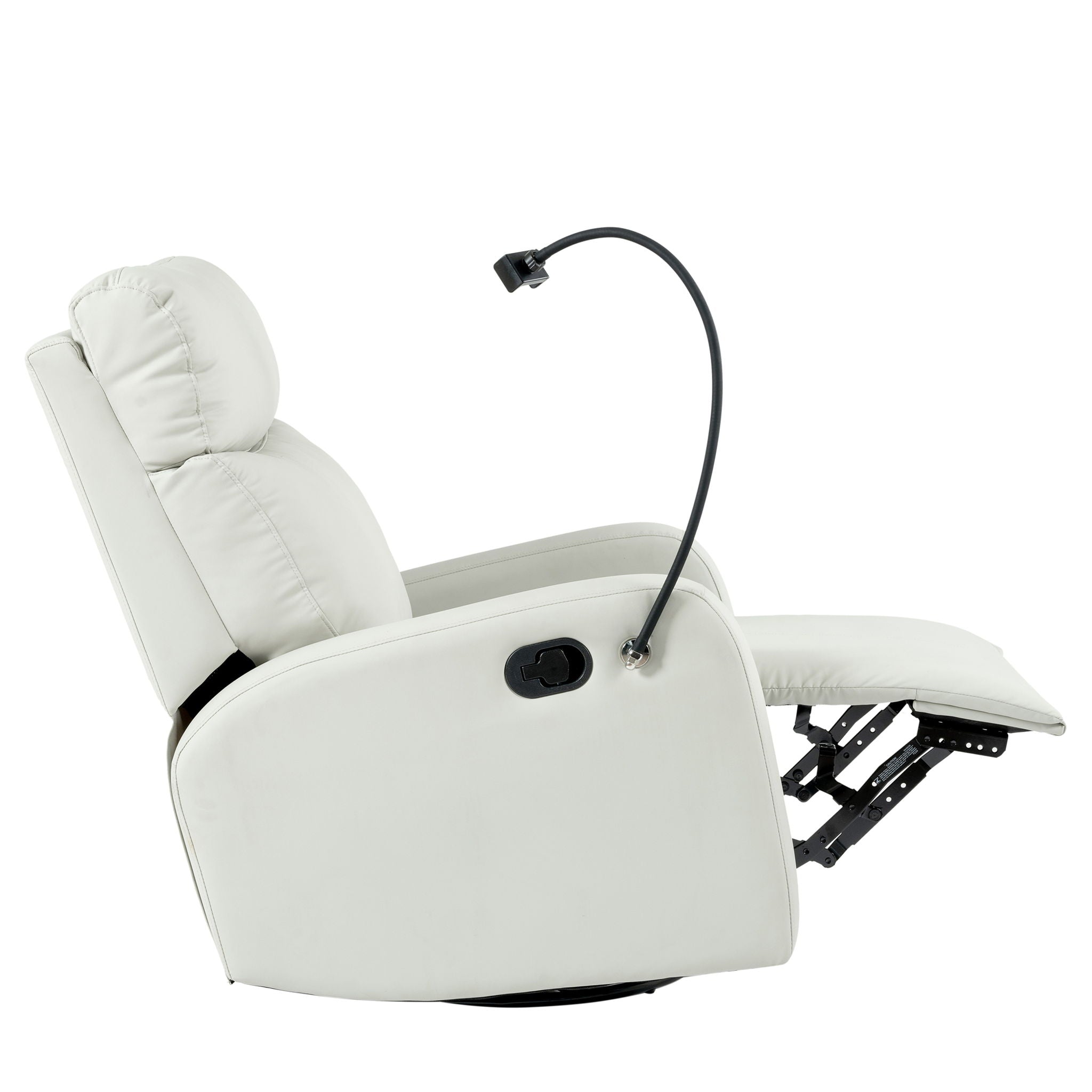 Rocking Recliner Chair, 360 Degree Swivel Nursery Rocking Chair, Glider Chair, Modern Small Rocking Swivel Recliner Chair For Bedroom, Living Room Chair Home Theater Seat, Phone Holder - Light Gray - Best Buy Furniture