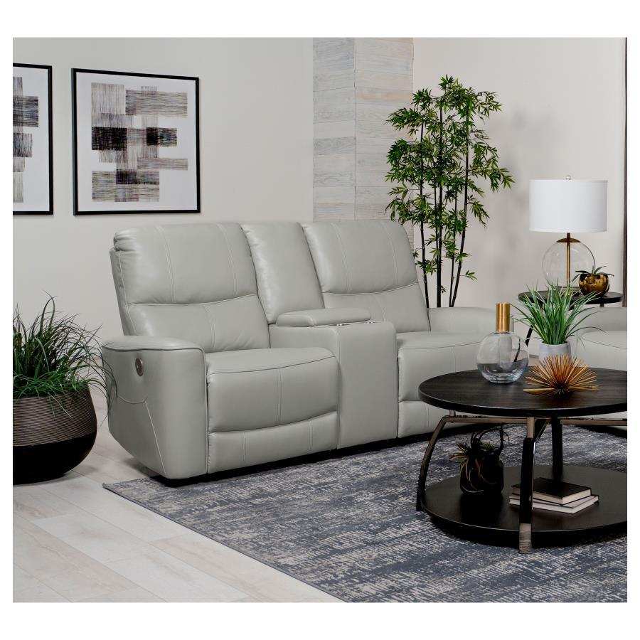 Greenfield - Upholstered Power Reclining Loveseat - Best Buy Furniture