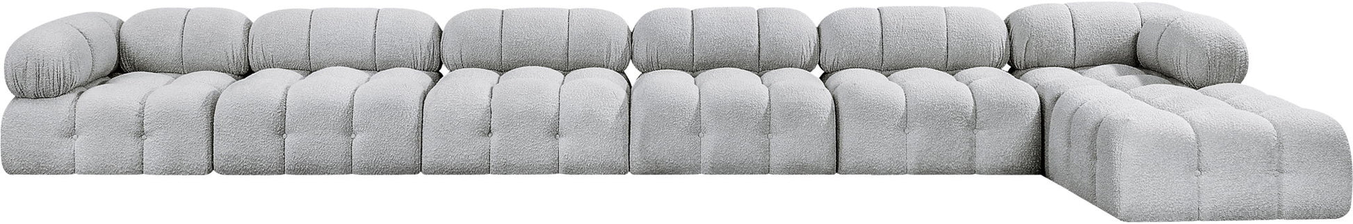 Ames - 7 Piece Boucle Fabric Modular L-Shaped Sectional - Best Buy Furniture