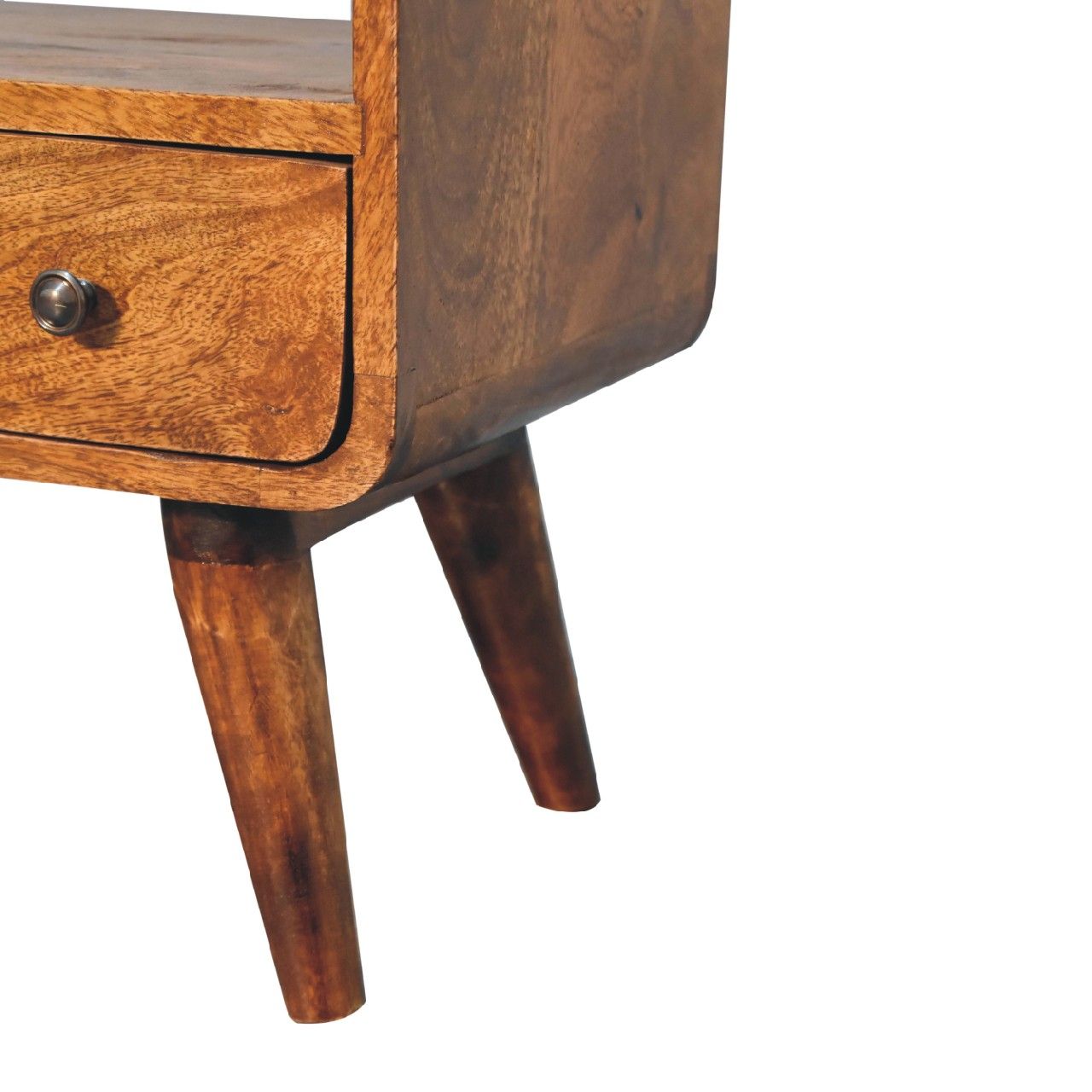 Mini Curved Media Unit - Chestnut - Best Buy Furniture