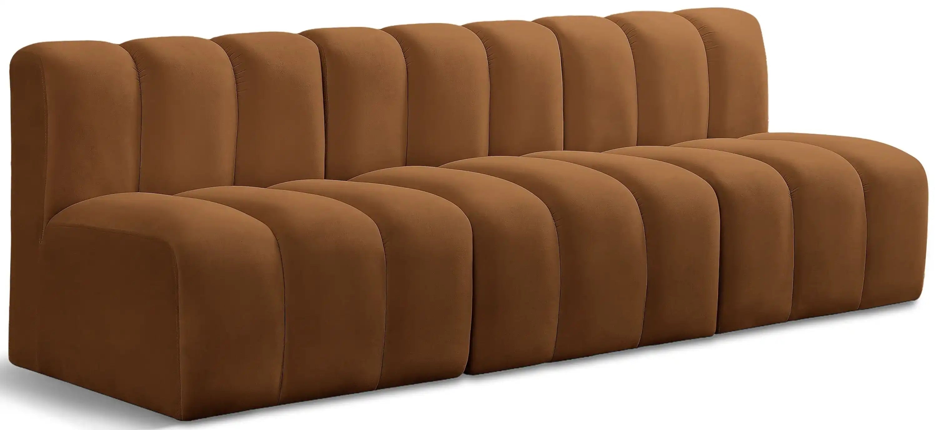 Arc - Velvet 3 Piece Modular Straight Sofa - Best Buy Furniture