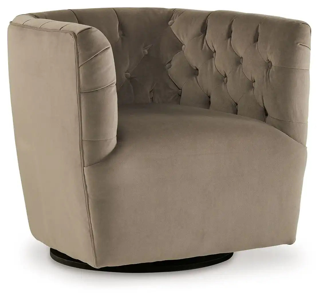 Hayesler - Swivel Accent Chair - Cocoa - Best Buy Furniture