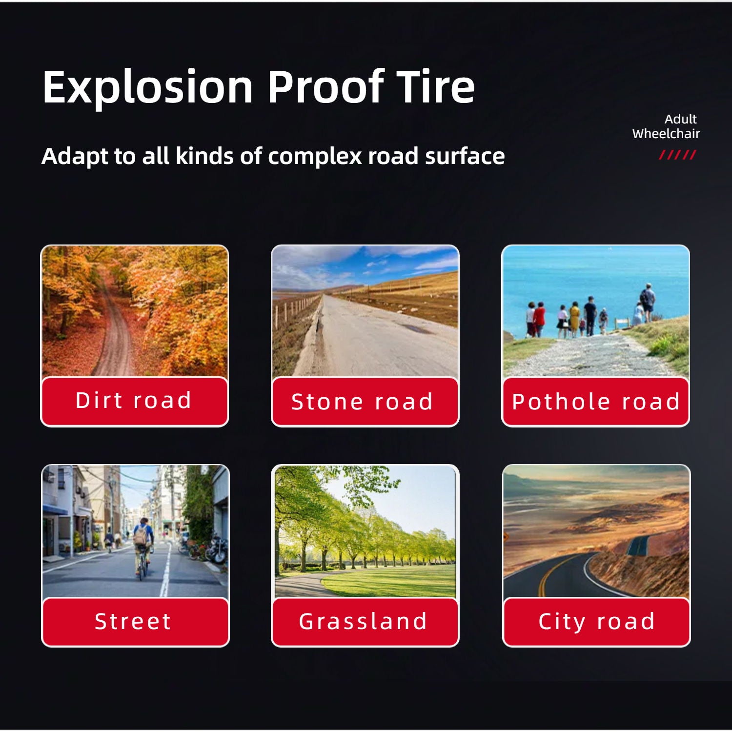 Lightweight Wheelchair Foldable For Adults, Manual Transport Chair With Double Brakes