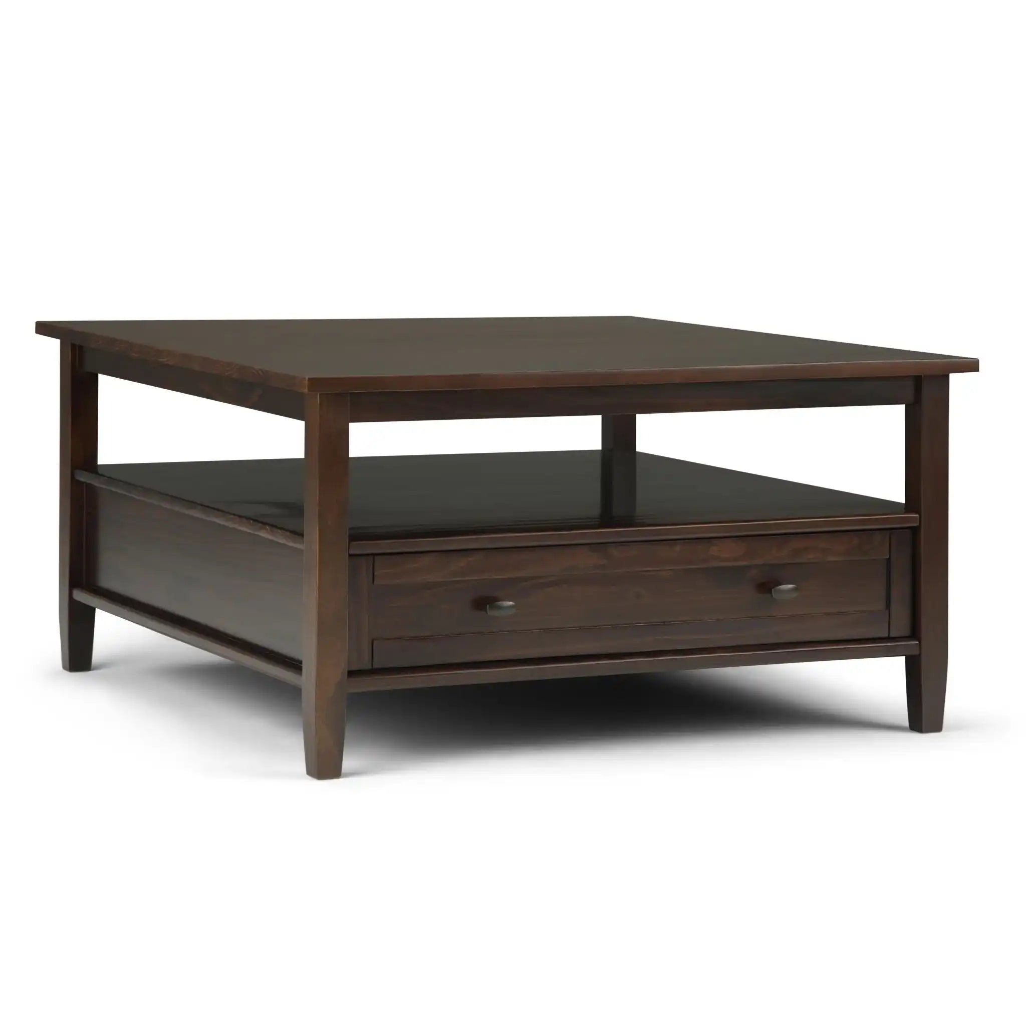 Warm Shaker - Square Coffee Table - Tobacco Brown - Best Buy Furniture