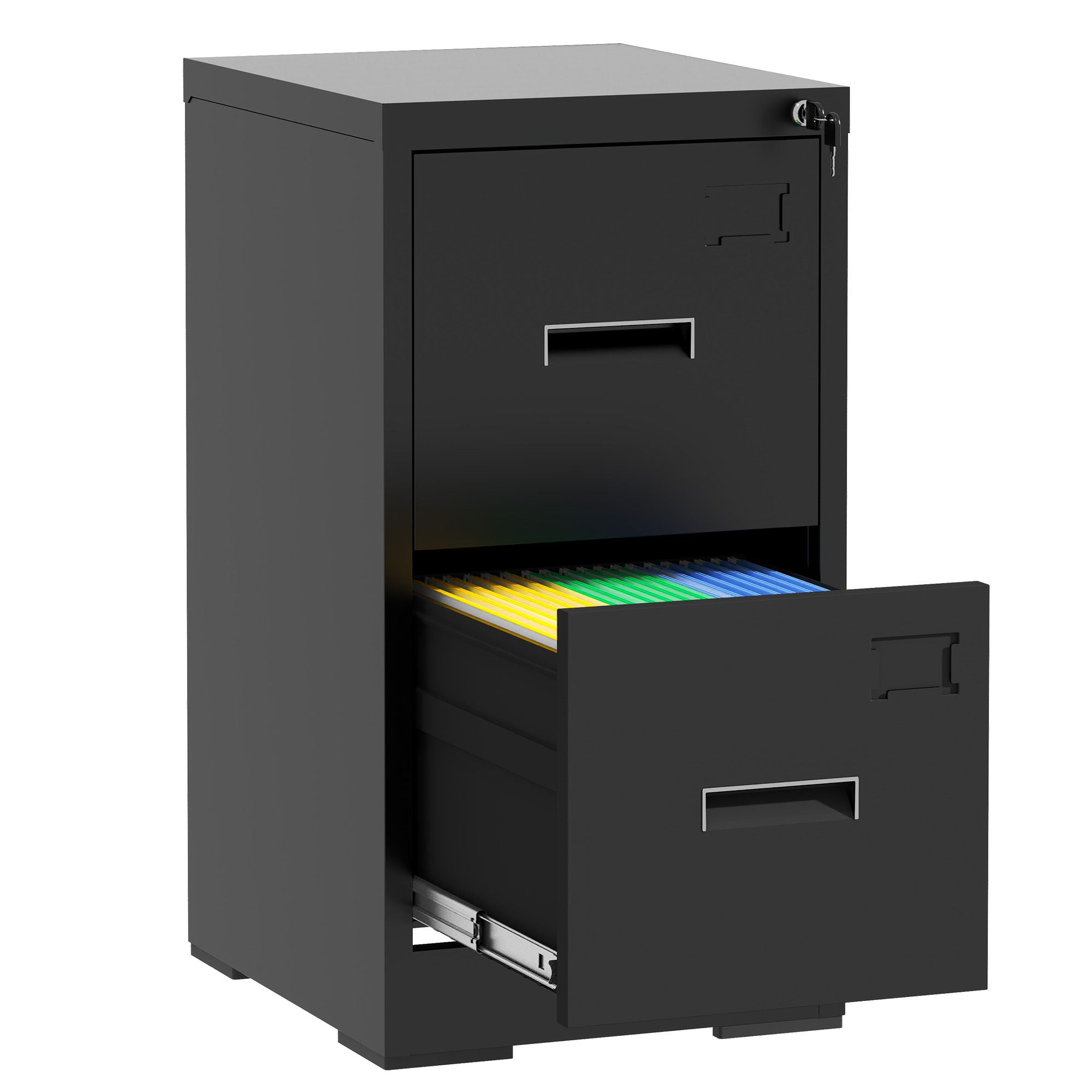 Modern Drawer Metal Vertical File Cabinet With Lock And Card Slot For Office - Best Buy Furniture