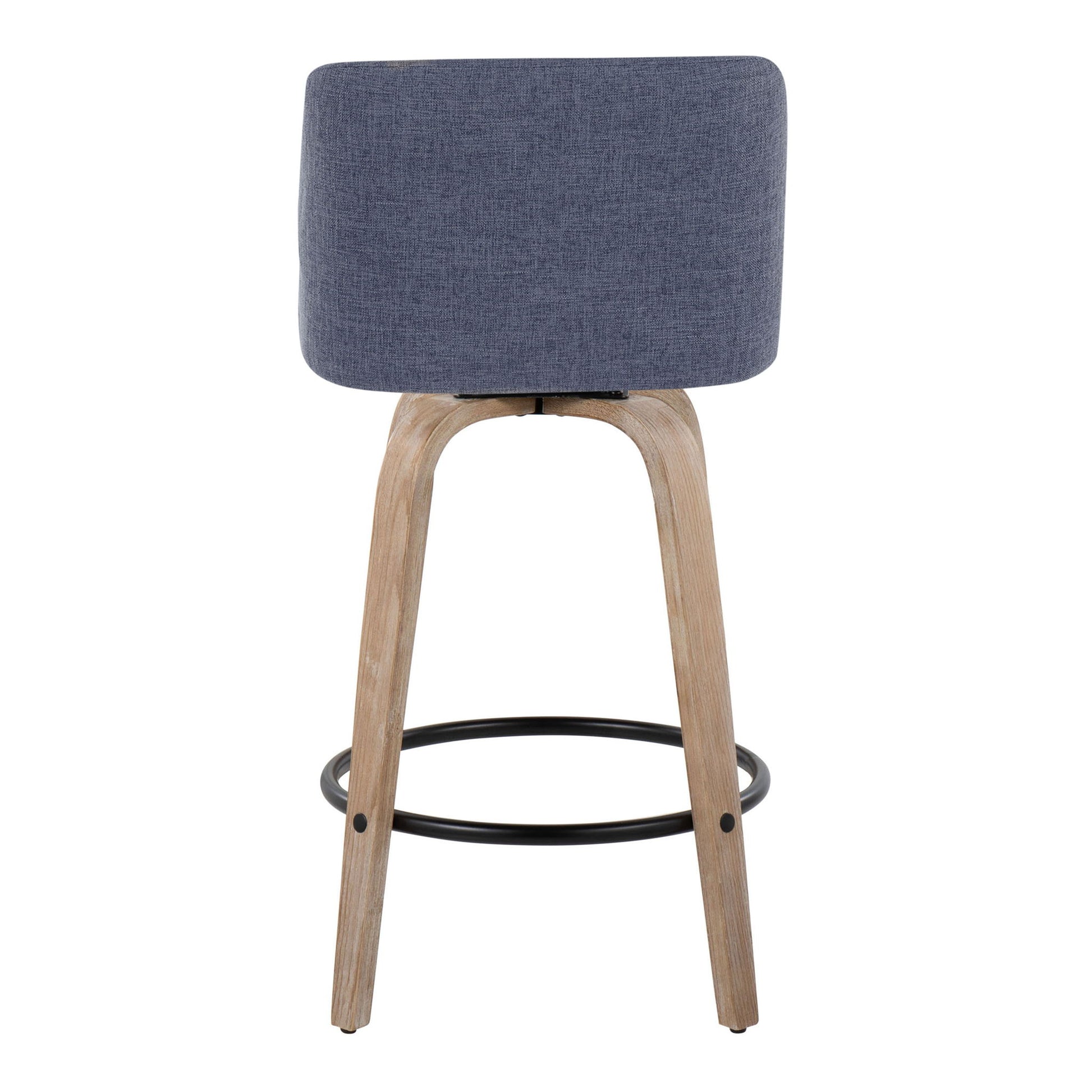 Toriano - Contemporary Fixed-Height Counter Stool & Swivel With Round Footrest (Set of 2) - Best Buy Furniture