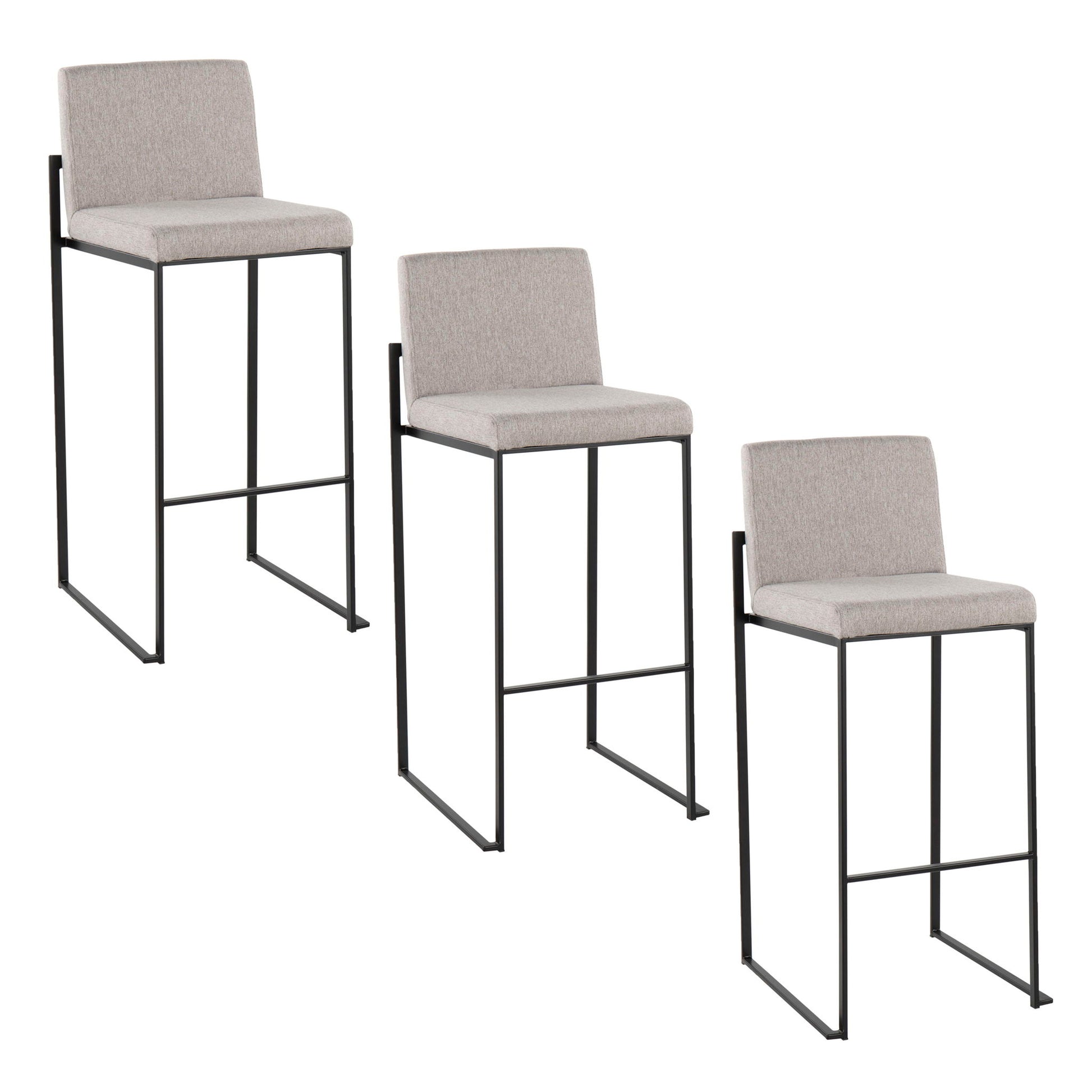 Fuji - Contemporary High Back Barstool Elegant Design - Best Buy Furniture