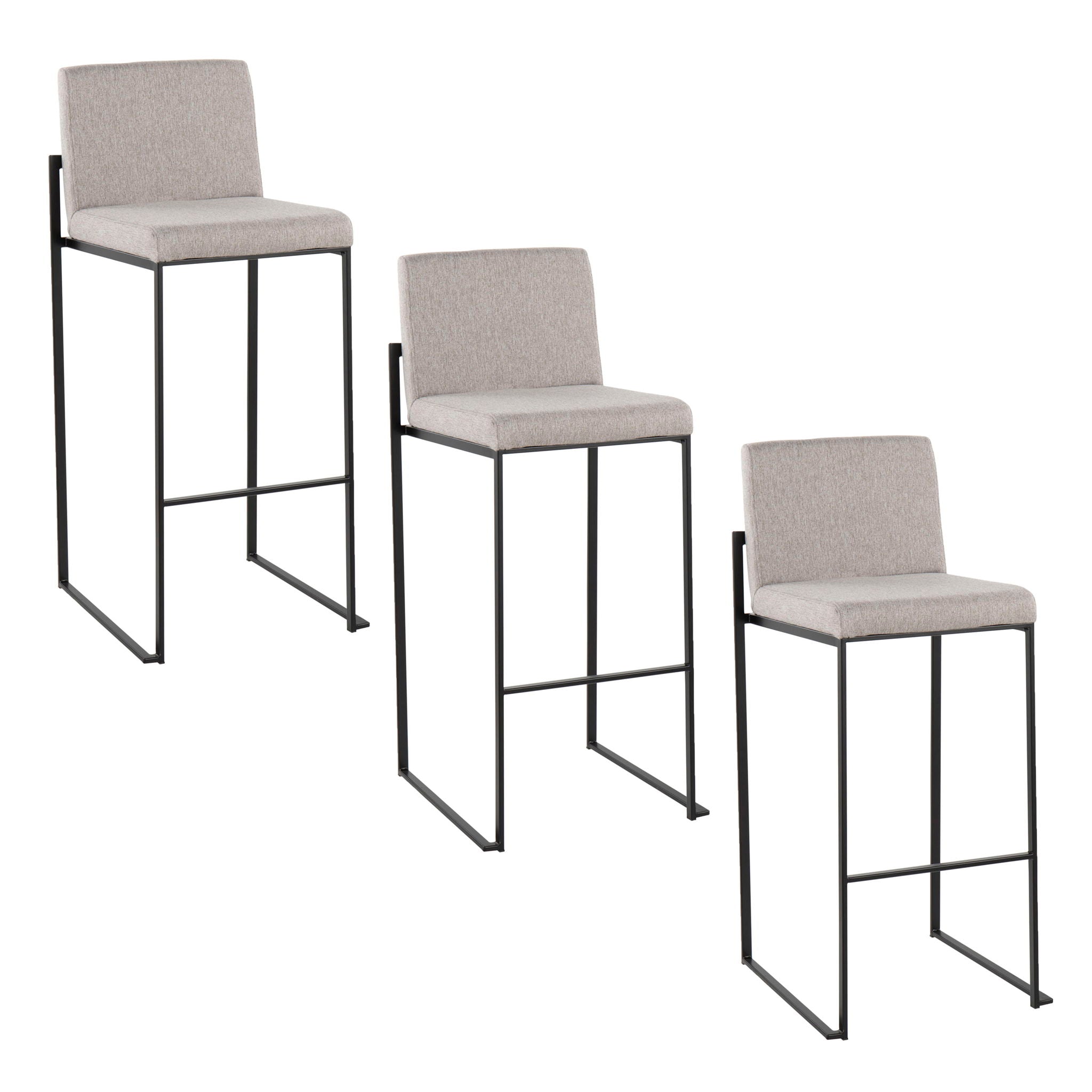 Fuji - Contemporary High Back Barstool Elegant Design - Best Buy Furniture