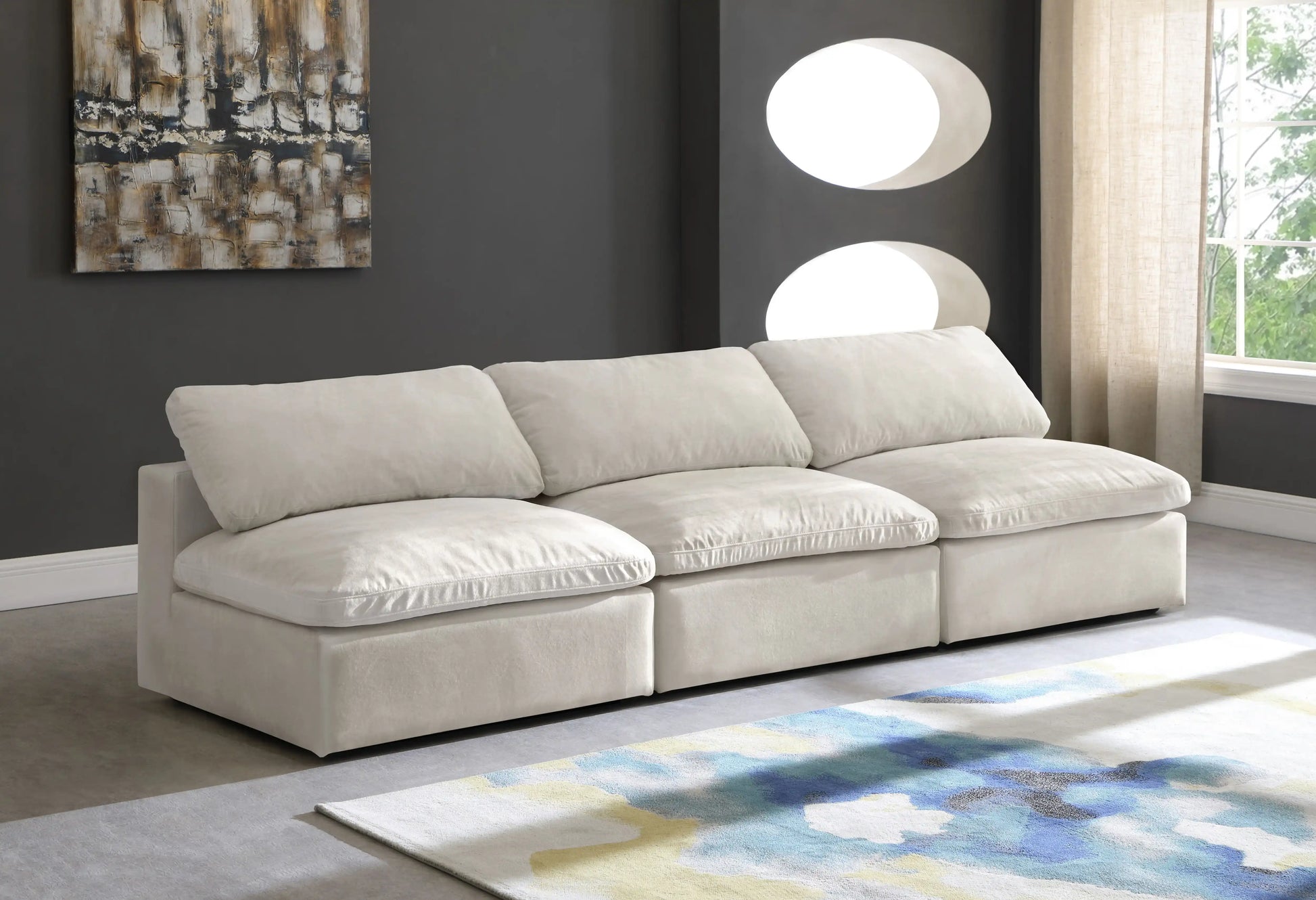 Cozy - Modular Armless 3 Seat Sofa - Best Buy Furniture