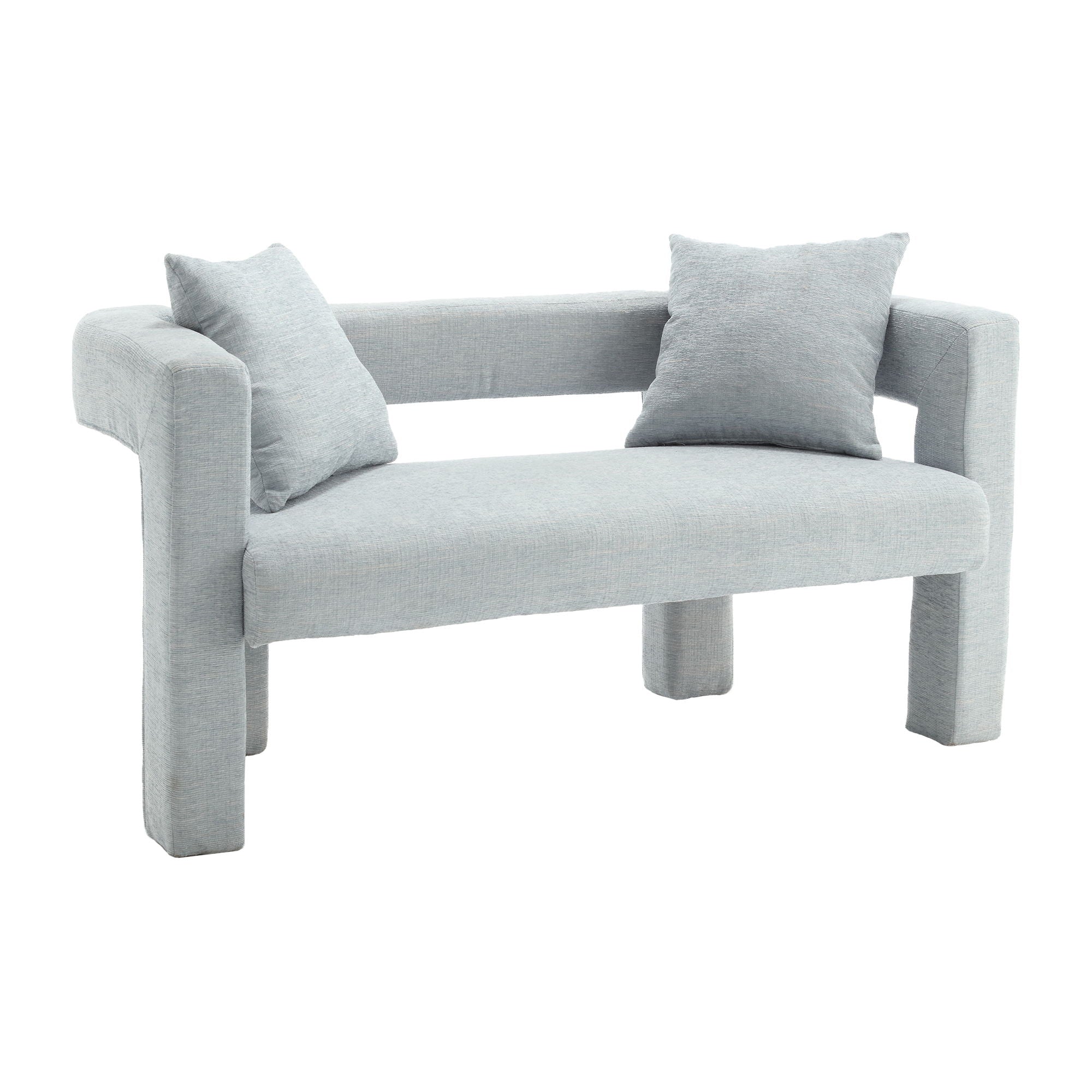 Modern Chenille Loveseat Sofa, Comfy Upholstered 2 Seater - Best Buy Furniture