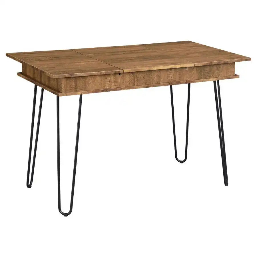 Sheeran - Writing Desk With Storage - Rustic Amber - Best Buy Furniture