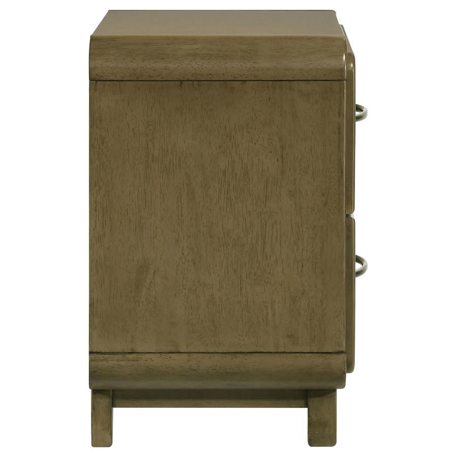 Amsbury - 2-Drawer Nightstand Bedside Table - Nutmeg - Best Buy Furniture