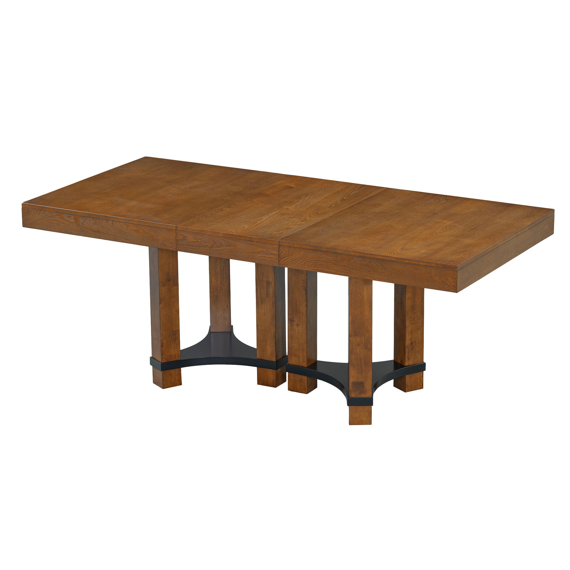 Topmax - 7 Piece Rustic Extendable Dining Table Set With Removable Leaf, 2 Arm Chairs And 4 Armless Chairs - Best Buy Furniture