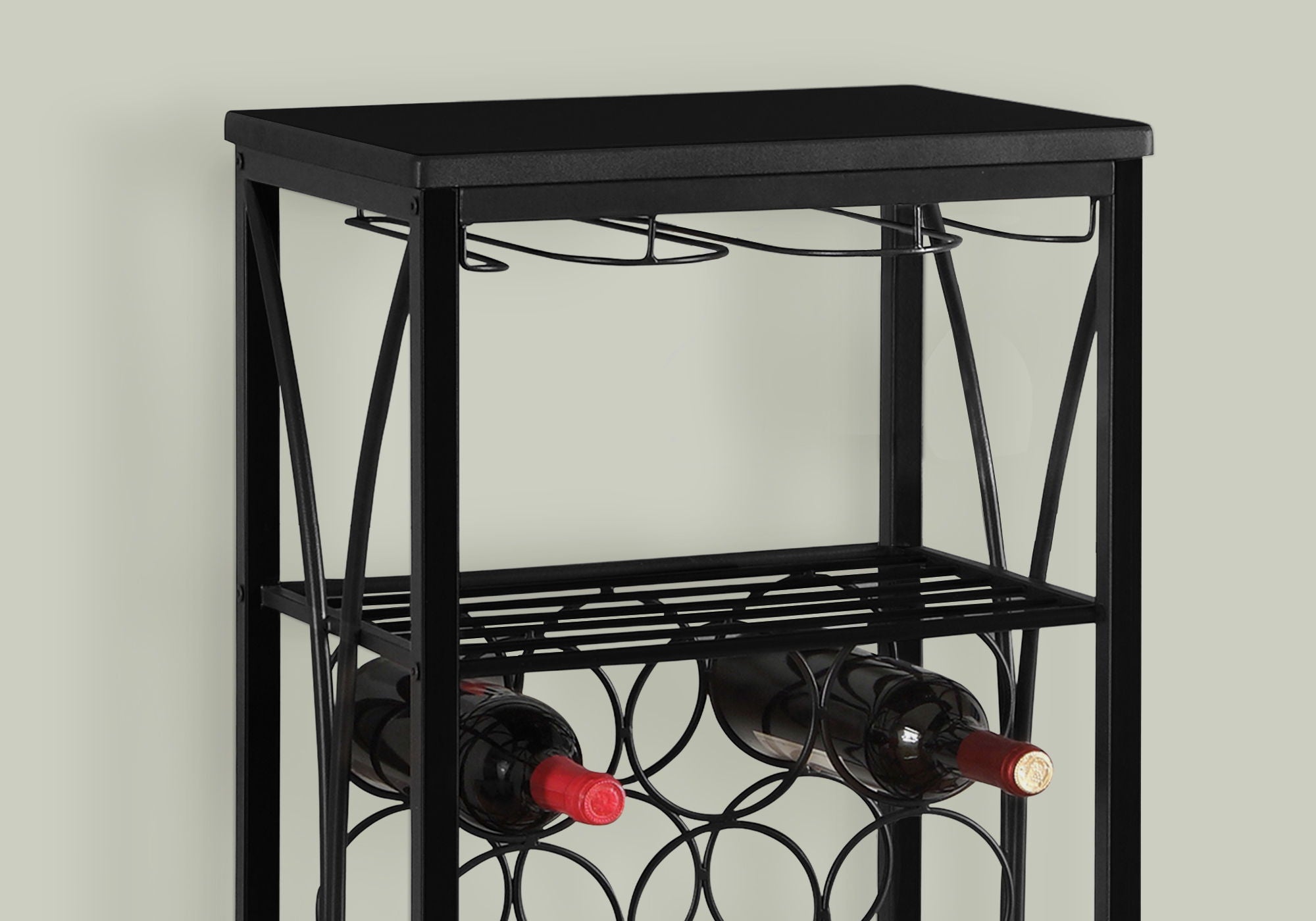 Home Bar, Wine Rack, Transitional - Black - Best Buy Furniture