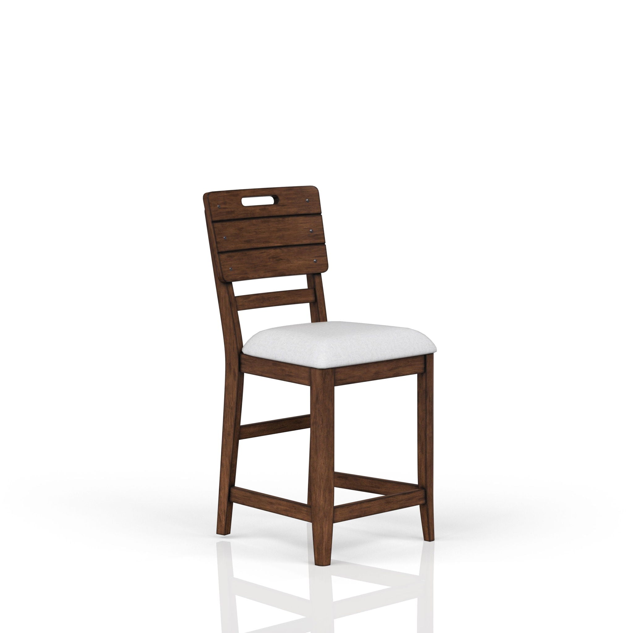 Casual Counter Stool Contrasting Upholstered Seat (Set of 2) - Brown - Best Buy Furniture