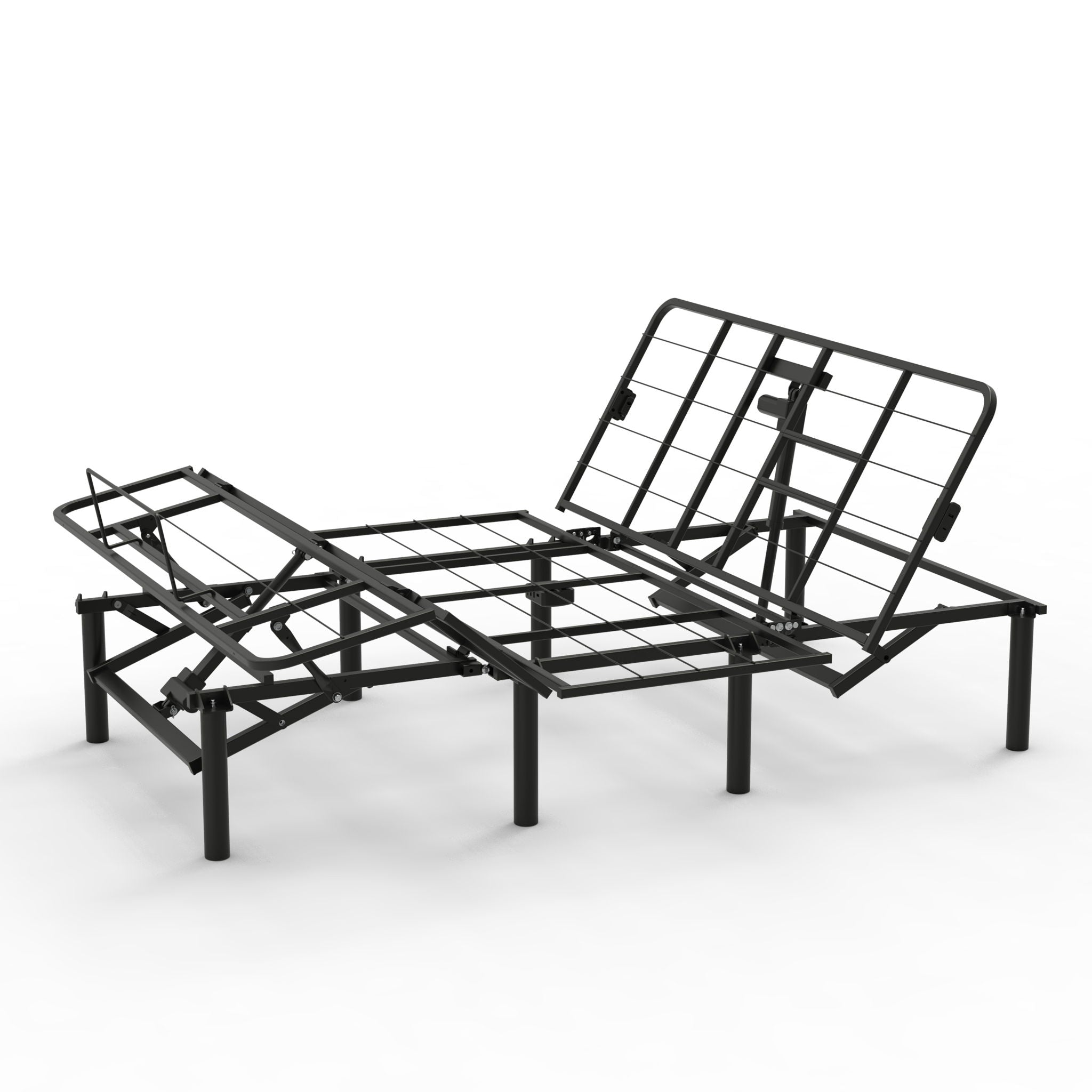 Adjustable Bed Base Frame With Head And Foot Incline, Quiet Motor, Queen Size Steel, Dual USB A, C Ports - Black - Best Buy Furniture