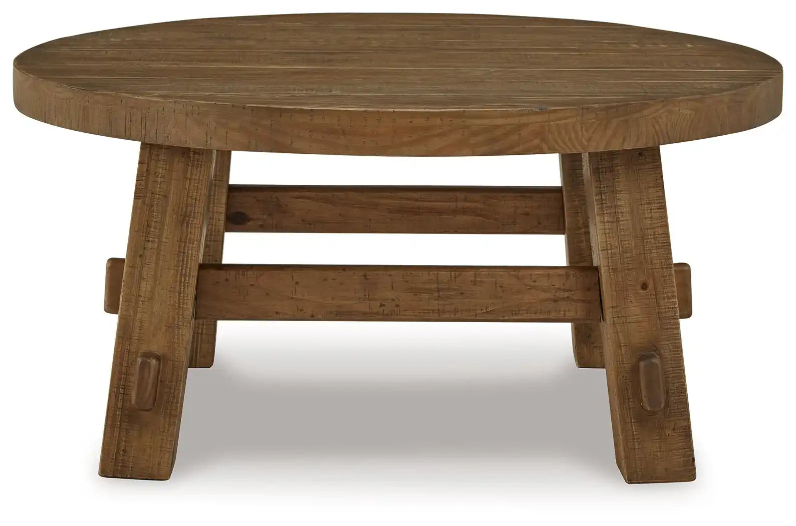Mackifeld - Round Cocktail Table - Warm Brown - Best Buy Furniture