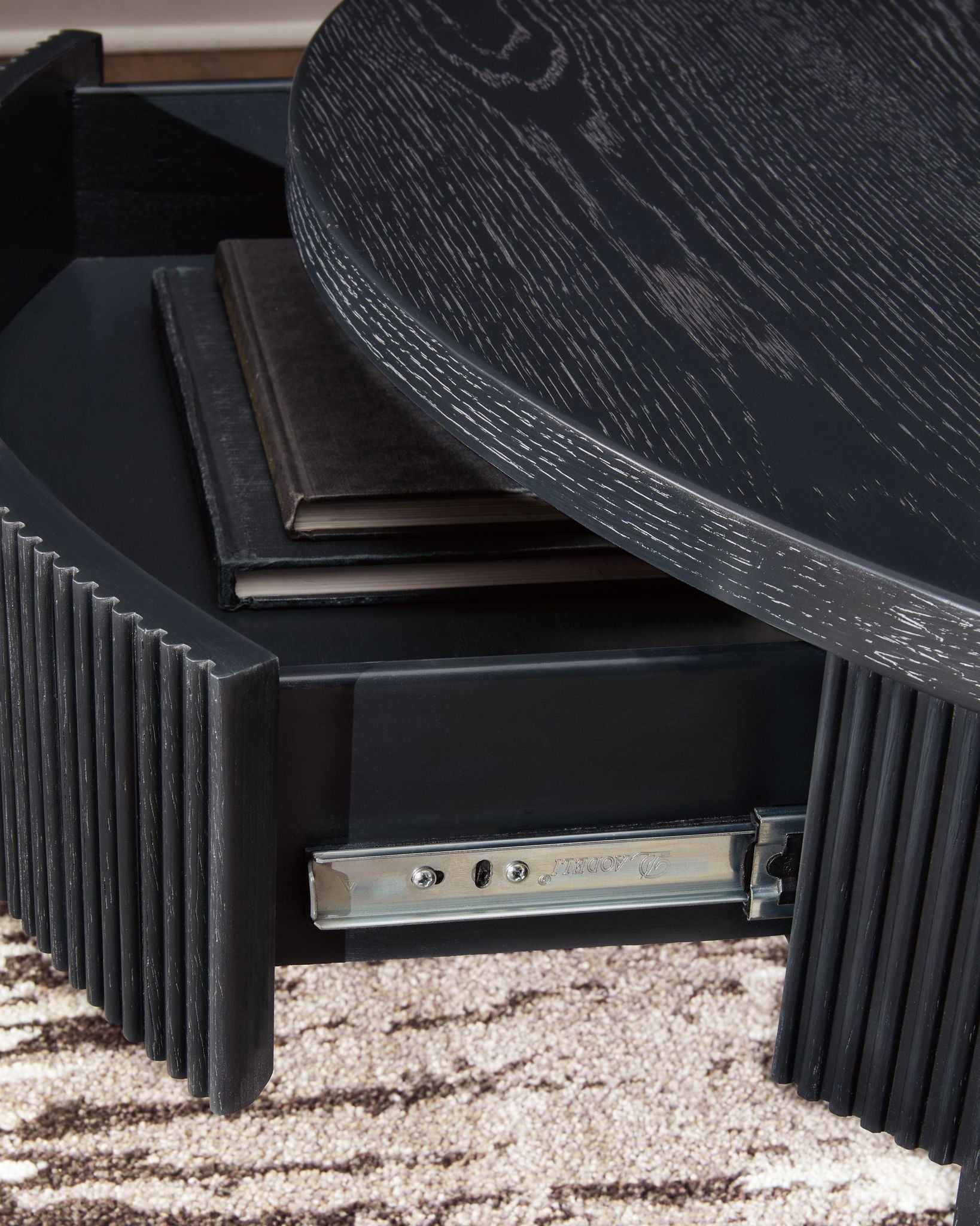 Marstream - Round Cocktail Table - Black - Best Buy Furniture