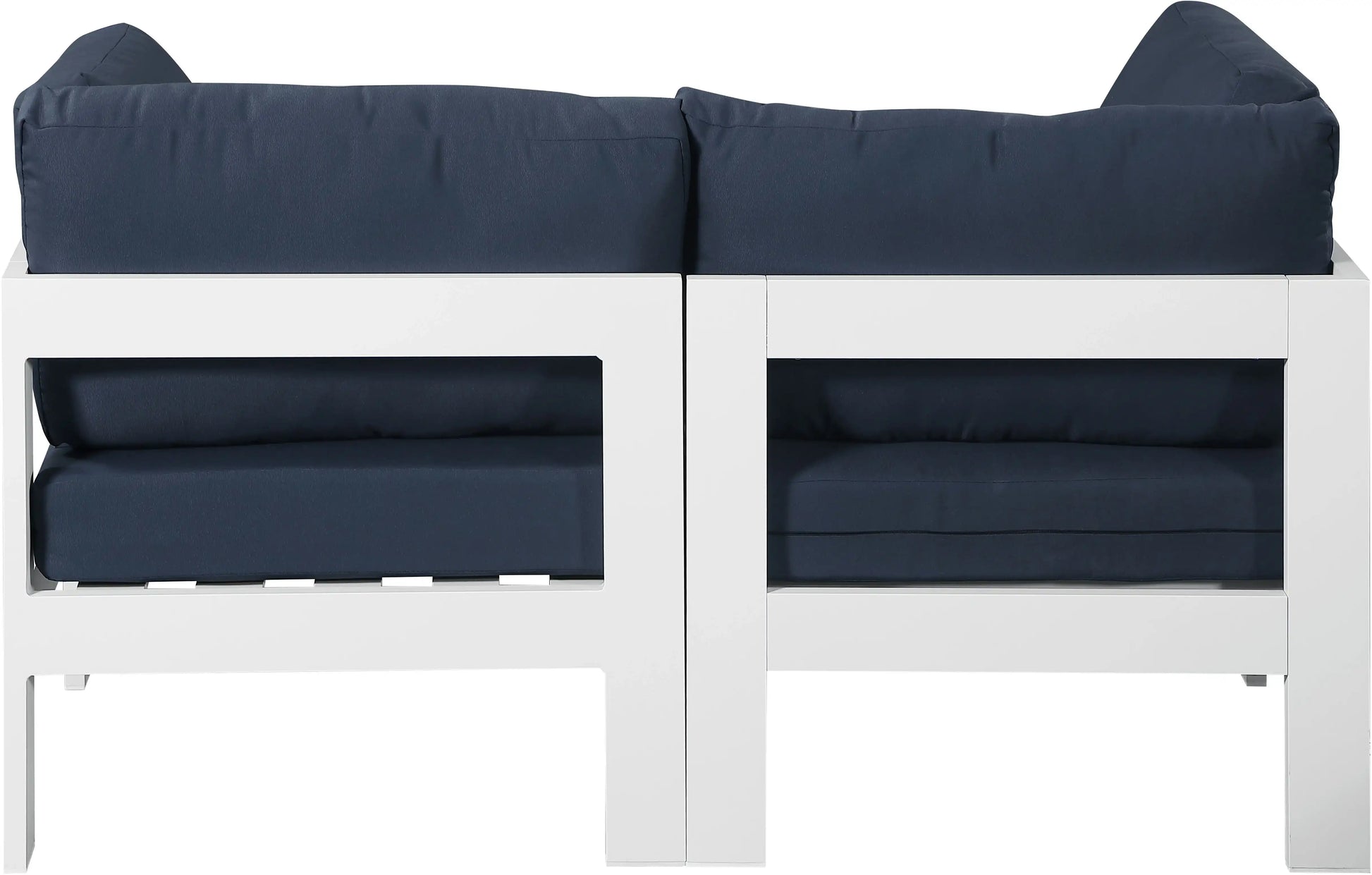 Nizuc - Outdoor Patio 2 Seat Modular Sofa With White Frame - Best Buy Furniture