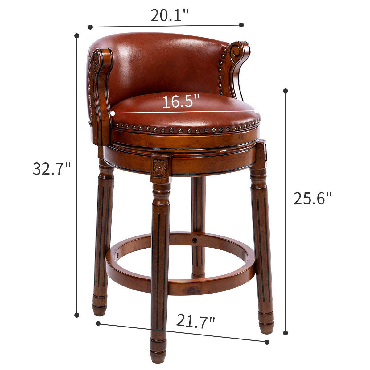 Cow Top Leather Wooden Bar Stools Box - Brown / Blue - Best Buy Furniture