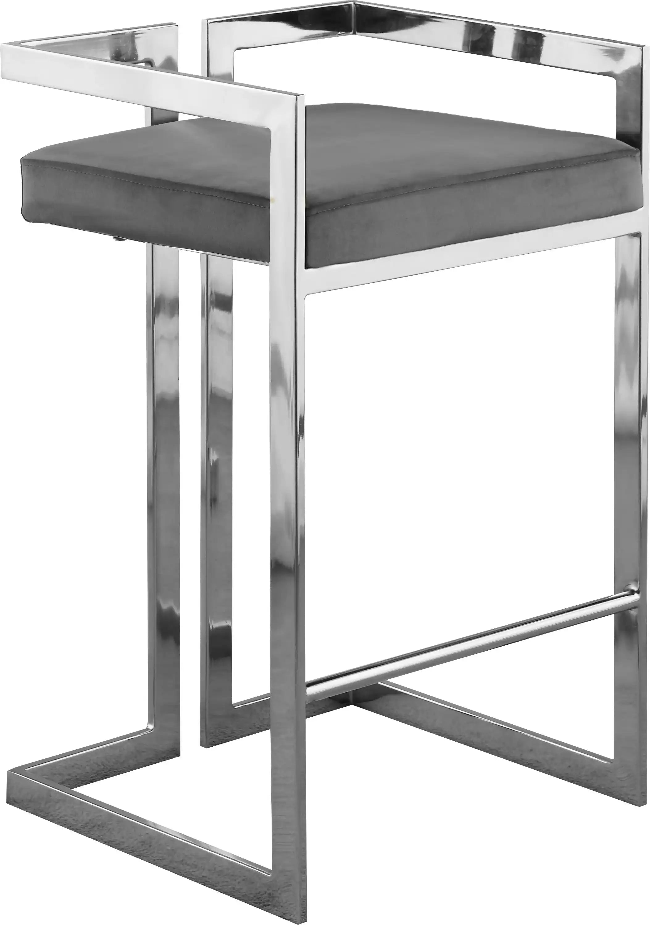 Ezra - Stool with Chrome Legs (Set of 2) - Best Buy Furniture