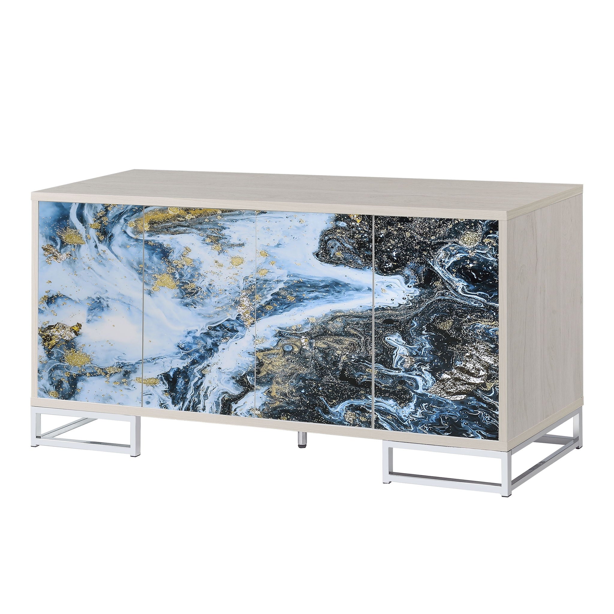 Liam - Marble Paint Console Cabinet - Multi - Best Buy Furniture