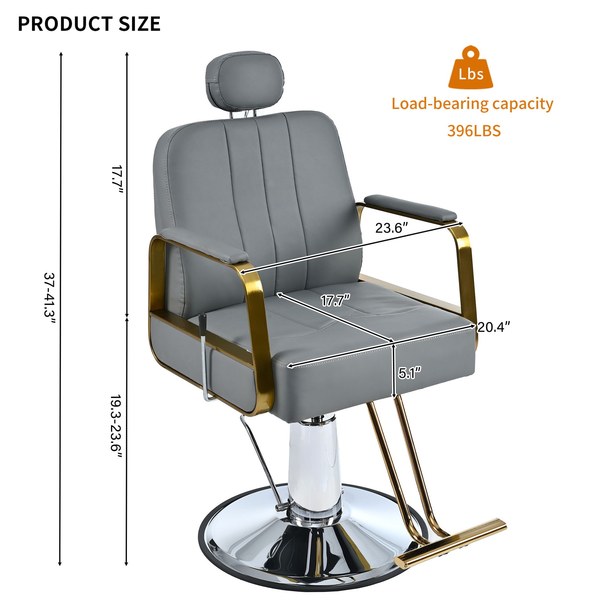 Premium Reclining Barber Chair Salon Chair For Hair Stylist With Heavy Duty Hydraulic Pump, 360° Rotation, Tattoo Chair Shampoo Beauty Salon Equipment, Max Load Weight 400 Lbs - Best Buy Furniture