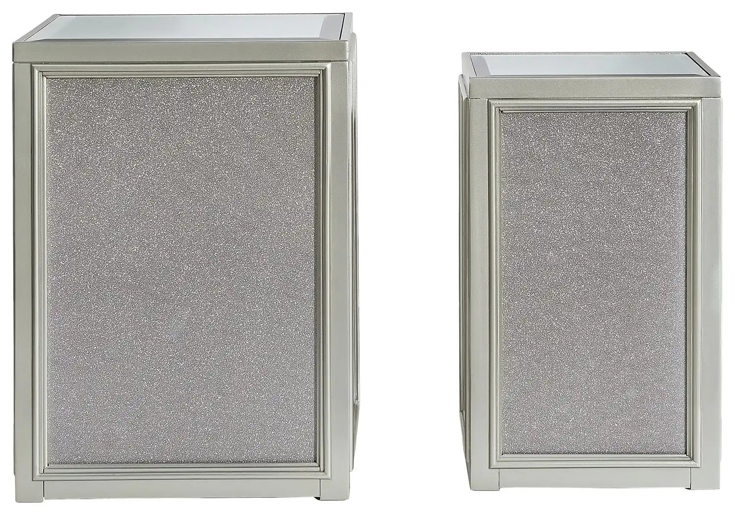 Traleena - Nesting End Tables (Set of 2) - Silver Finish - Best Buy Furniture