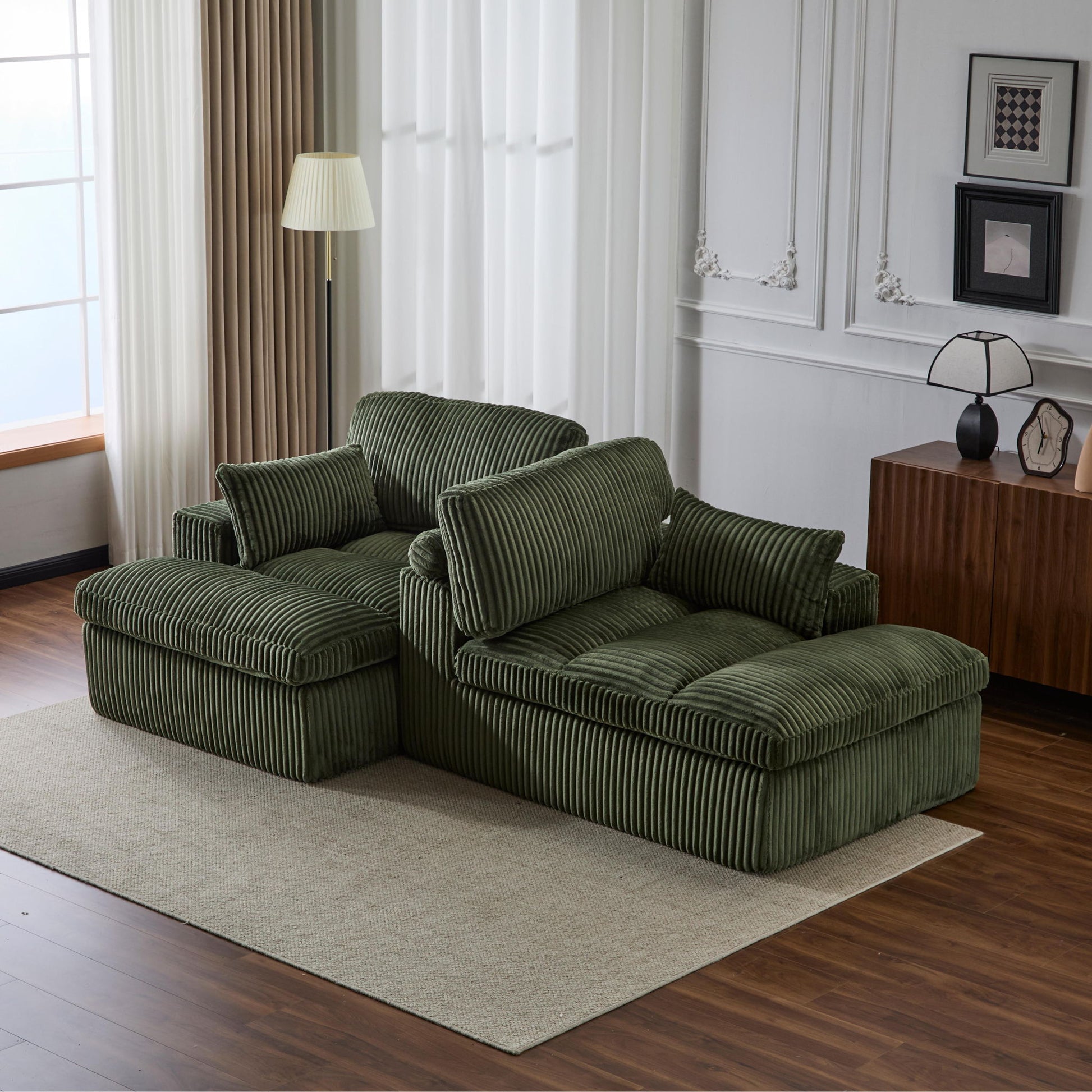 Double Chaise Lounge Chair, Oversized Upholstered Sleeper Cloud Couch - Best Buy Furniture