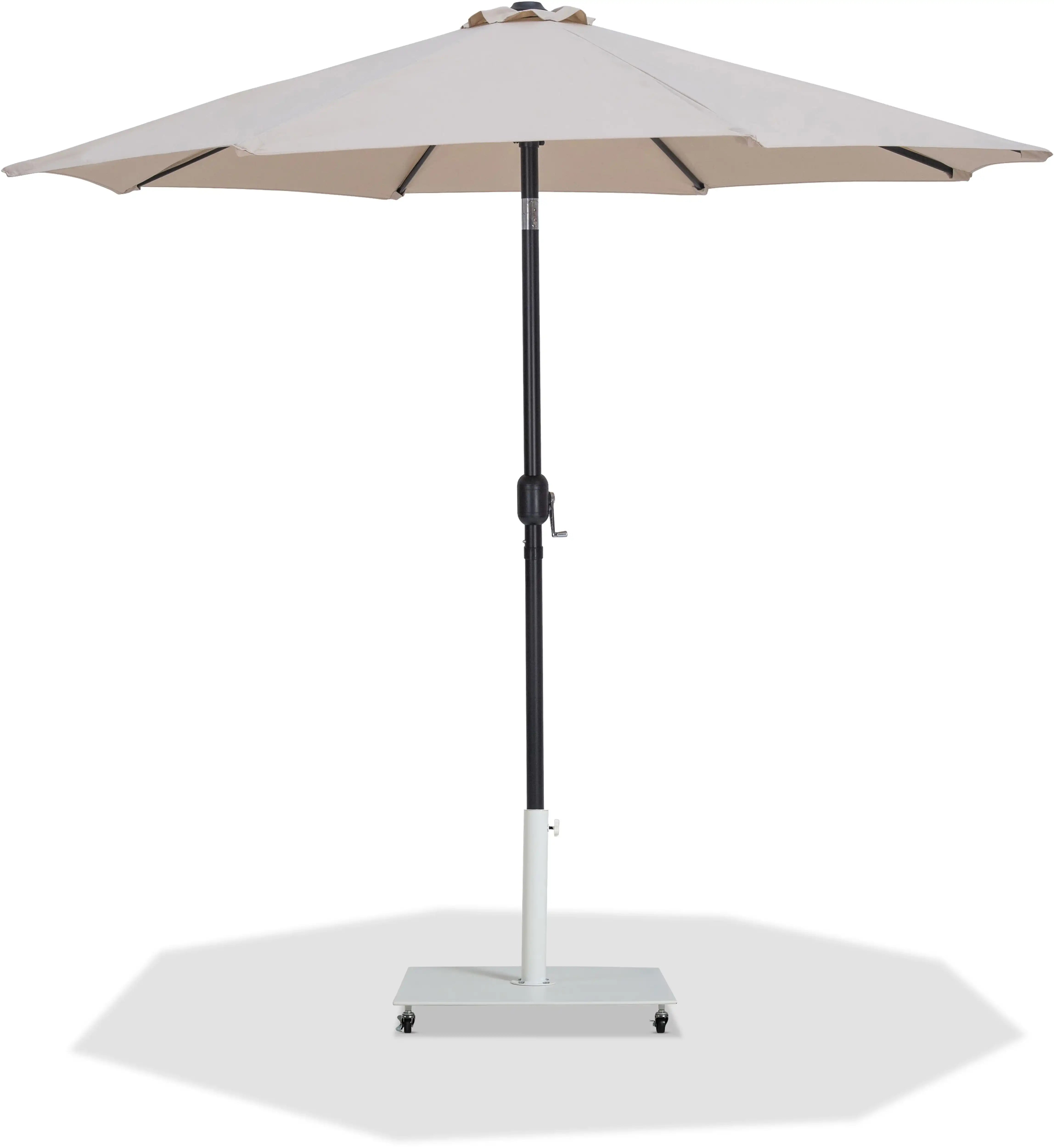 Fiji - Aluminum Patio Umbrella With Square White And Black Base - Best Buy Furniture