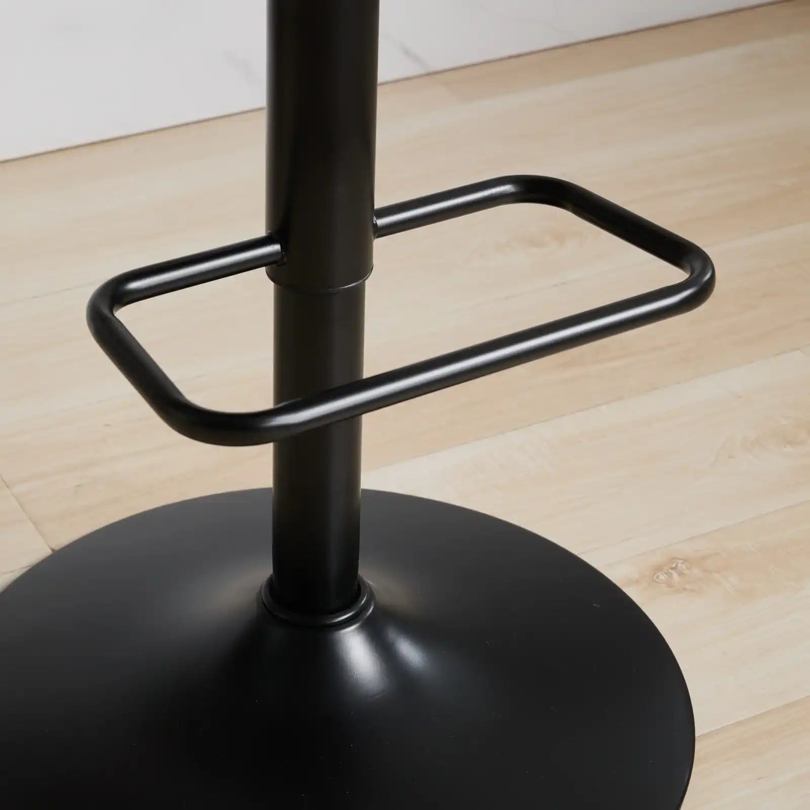 Mid Century Modern Walnut Bar Stool, Adjustable Black Leather Swivel Chair, Beige - Best Buy Furniture