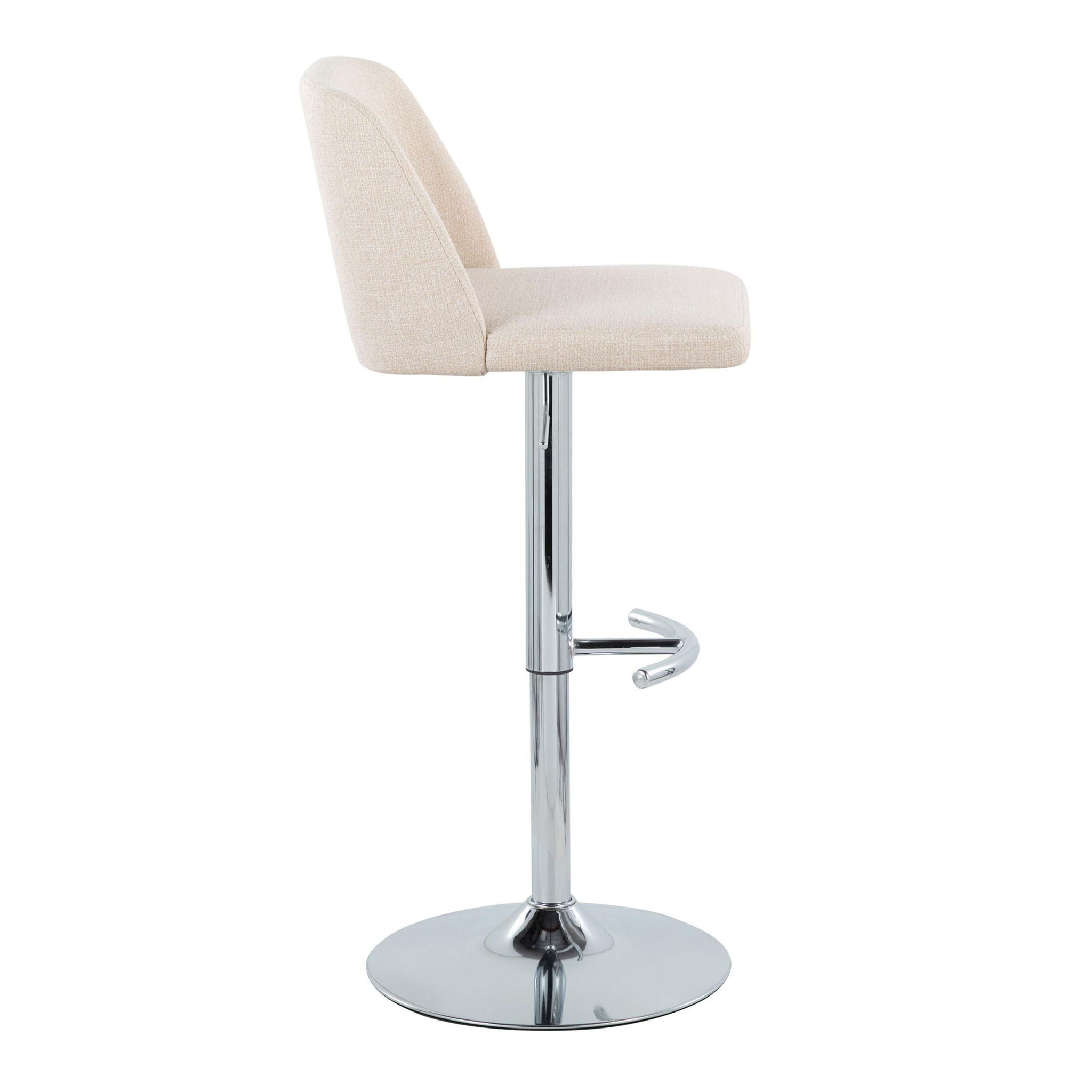 Toriano - Contemporary Adjustable Barstool With Swivel & Rounded T Footrest (Set of 2) - Best Buy Furniture