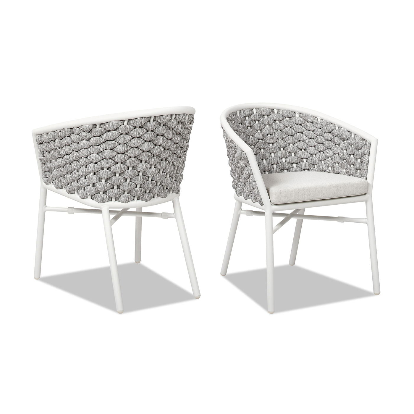 Rowan - Rope Barrel Back Patio Dining Chairs (Set of 2) - Optic White - Best Buy Furniture