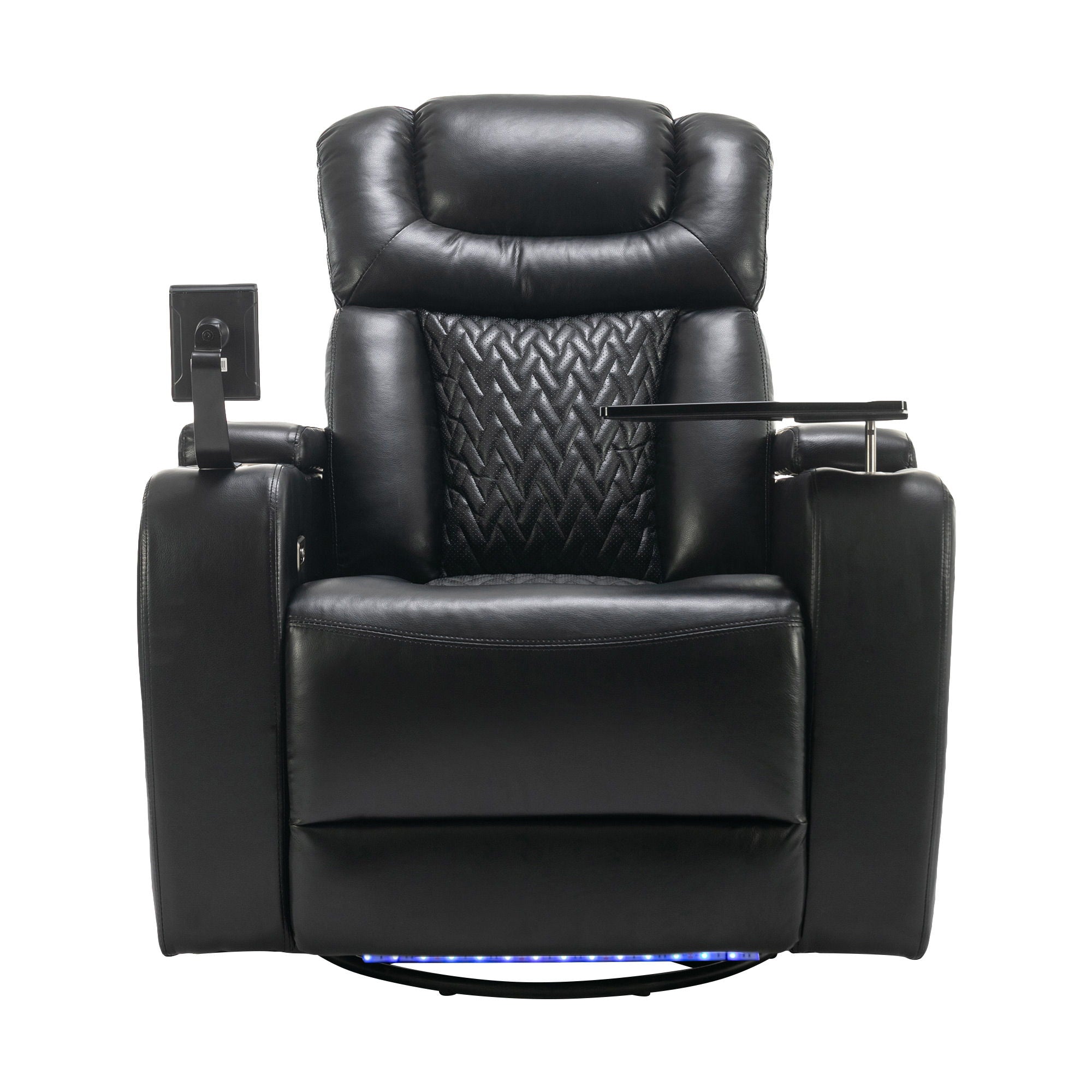 270 Degree Swivel Power Recliner With Tray Table, Phone Holder, Cup Holder, USB Port - Best Buy Furniture
