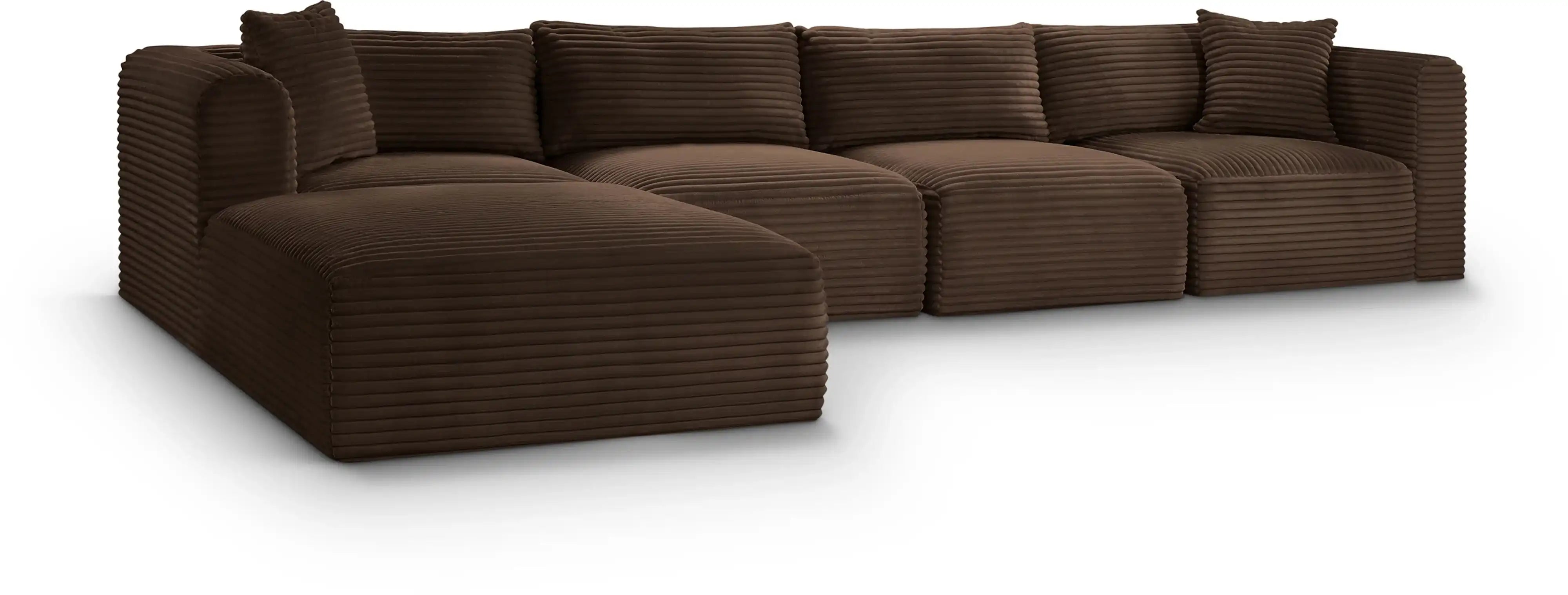 Shaggy - 5 Piece Modular Sectional With Ottoman - Best Buy Furniture