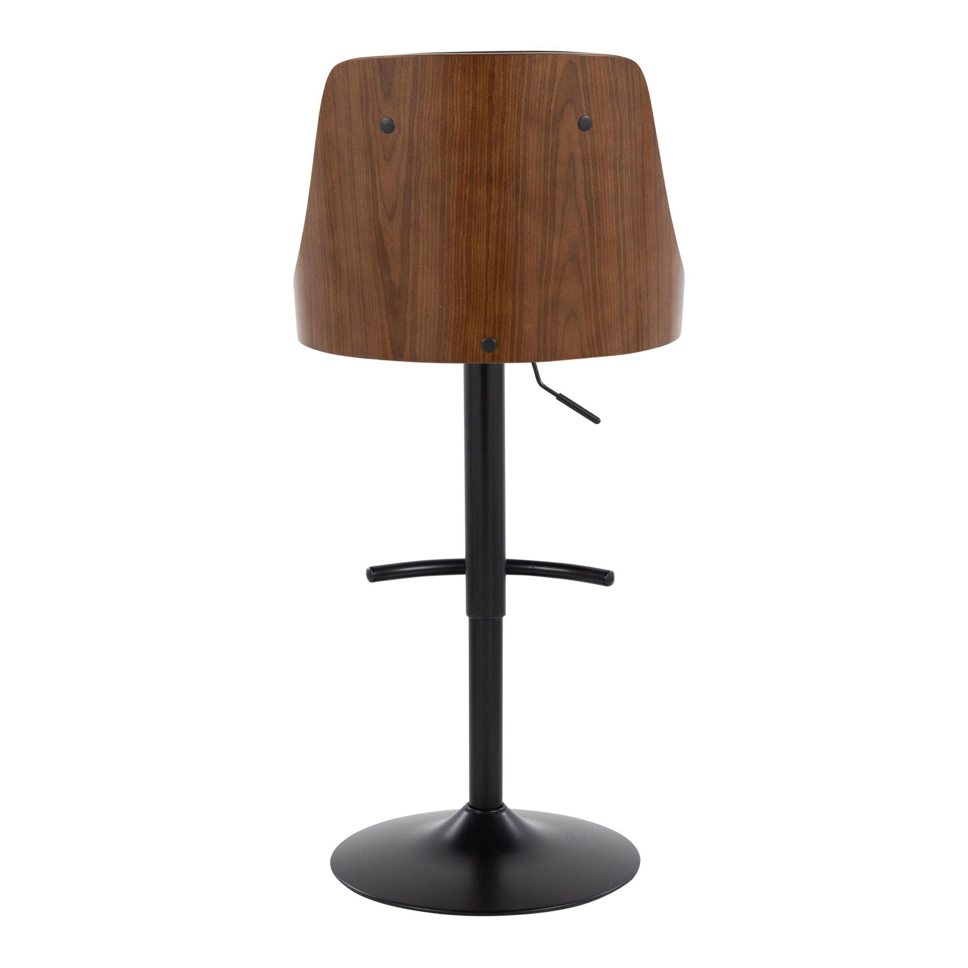 Gianna - Mid Century Modern Adjustable Barstool, Swivel With Rounded T Footrest (Set of 2) - Best Buy Furniture