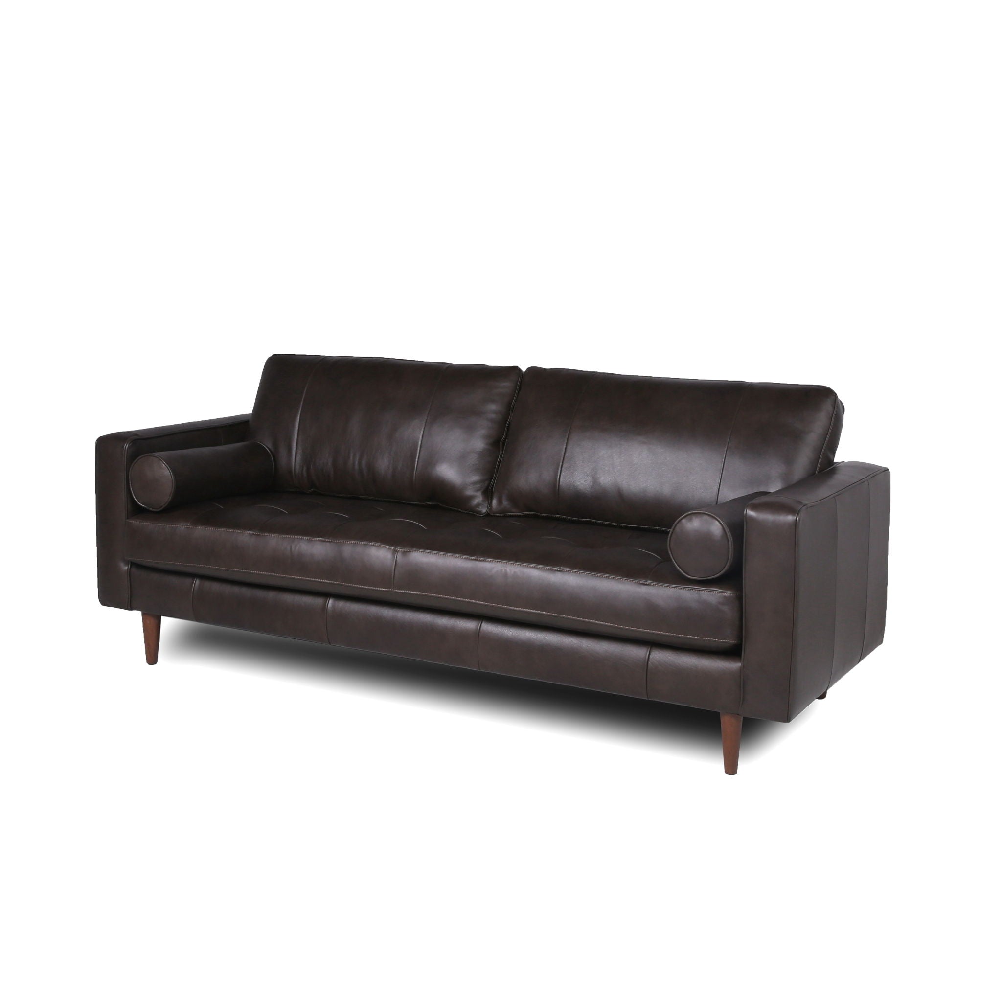 Mid-Century Tufted, Leather Sofa - Best Buy Furniture