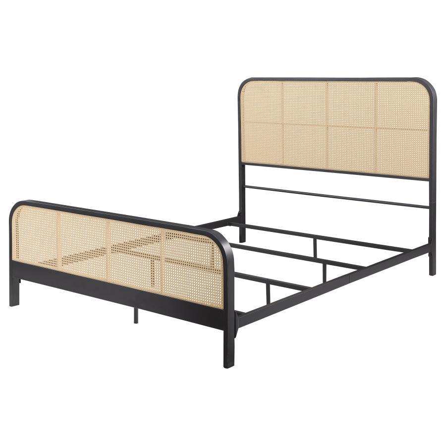 Lanewood - Open Cane Rattan Metal Bed - Best Buy Furniture