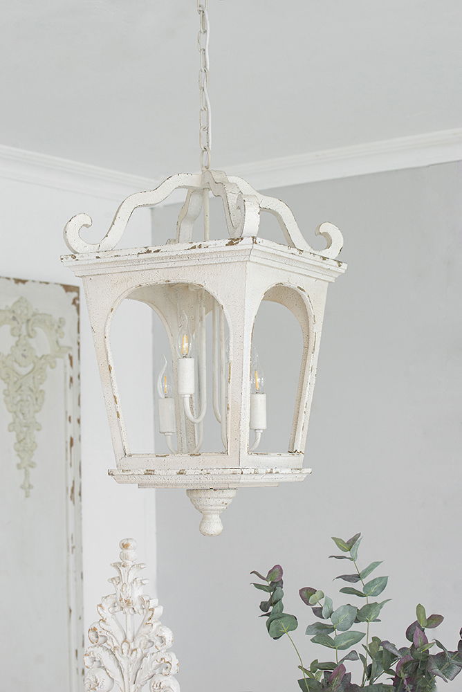 4 Light Wood Chandelier, Hanging Light Fixture With Adjustable Chain For Kitchen, Bulb Not Included - Cream White - Best Buy Furniture