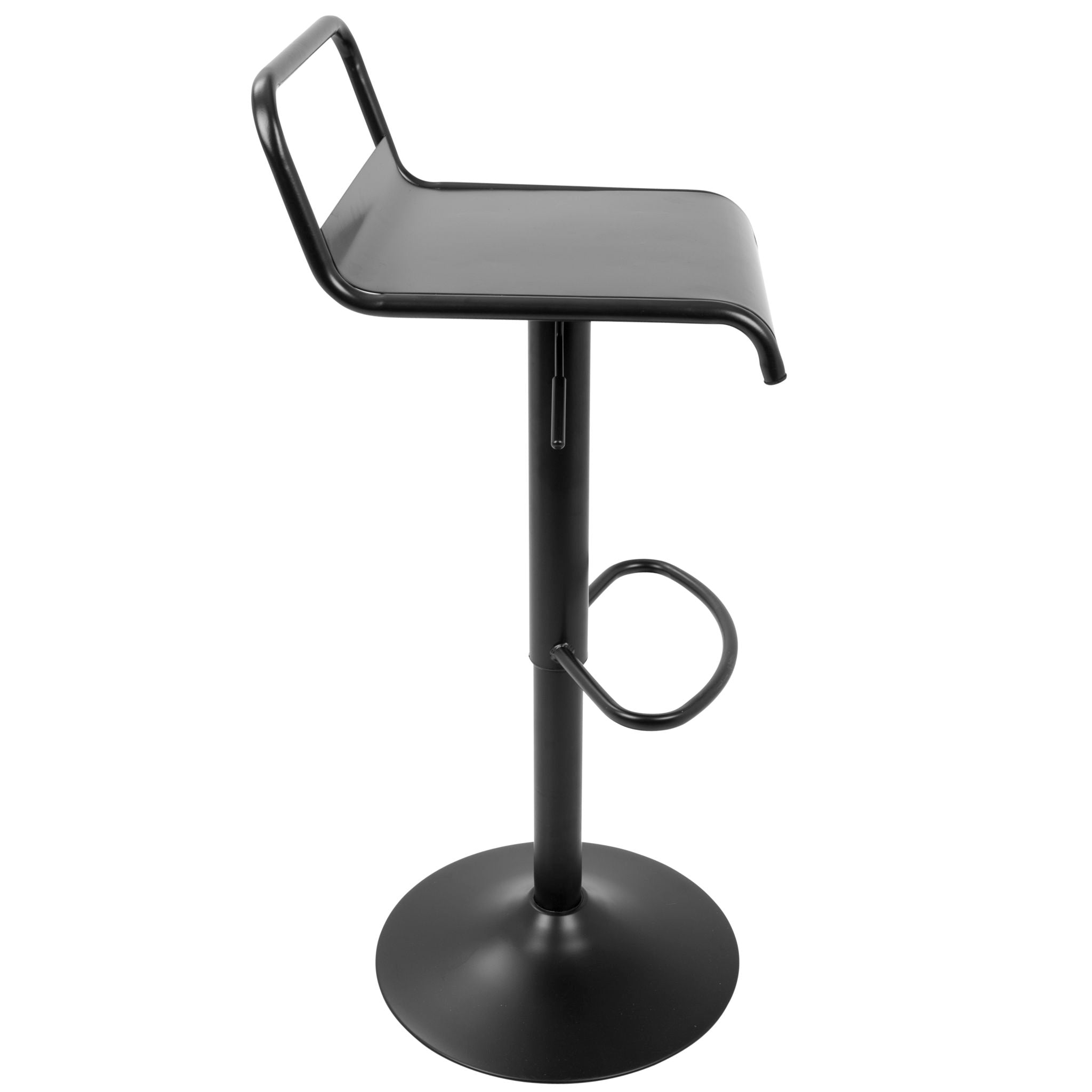 Emery - Industrial Adjustable Barstool With Swivel (Set of 2) - Black - Best Buy Furniture