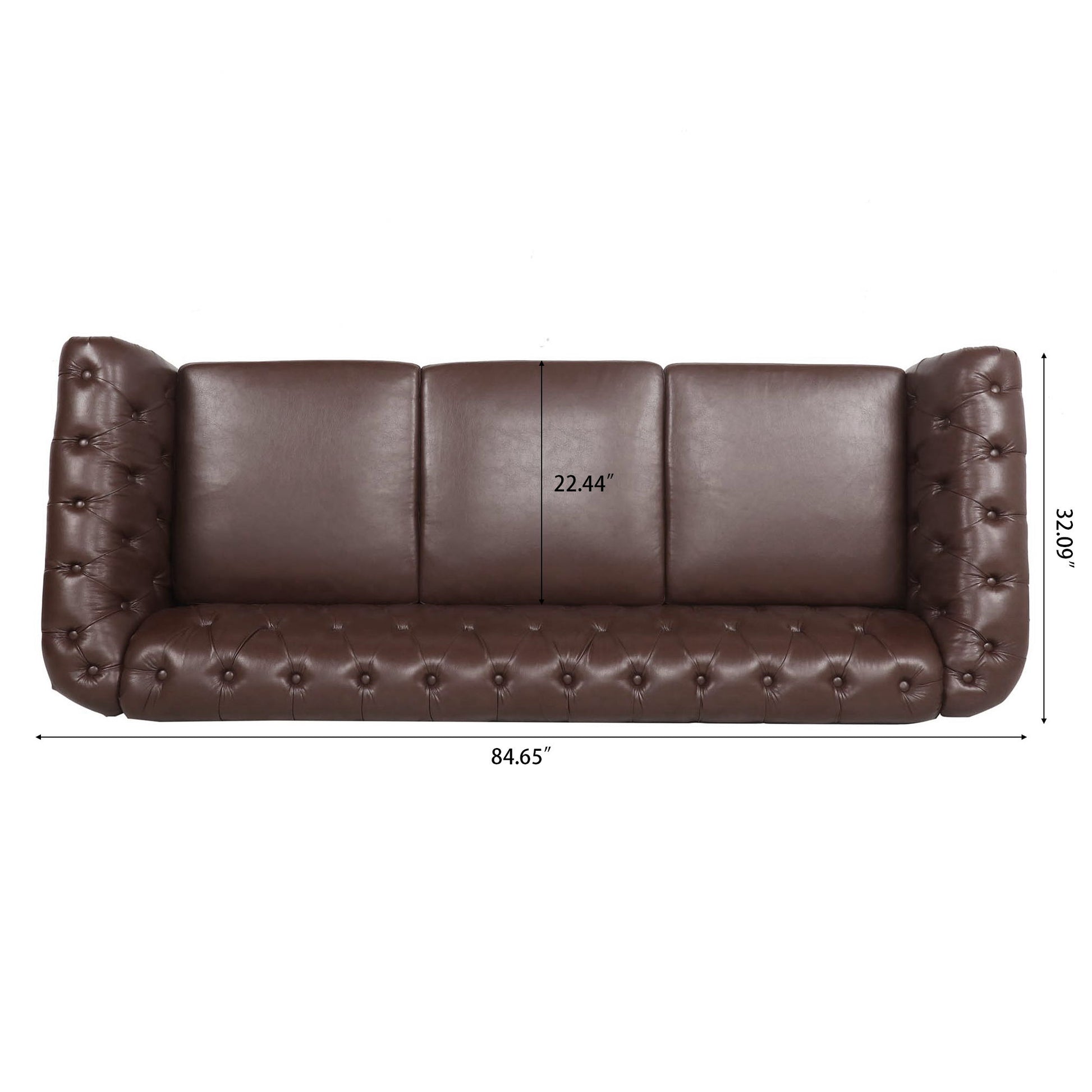 Rolled Arm Chesterfield 3 Seater Sofa - Best Buy Furniture