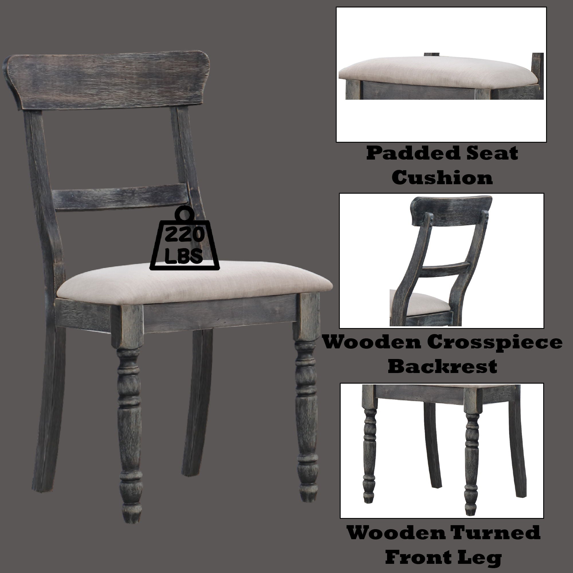 Leventis - Linen Weathered Side Chair (Set of 2) - Light Brown - Best Buy Furniture