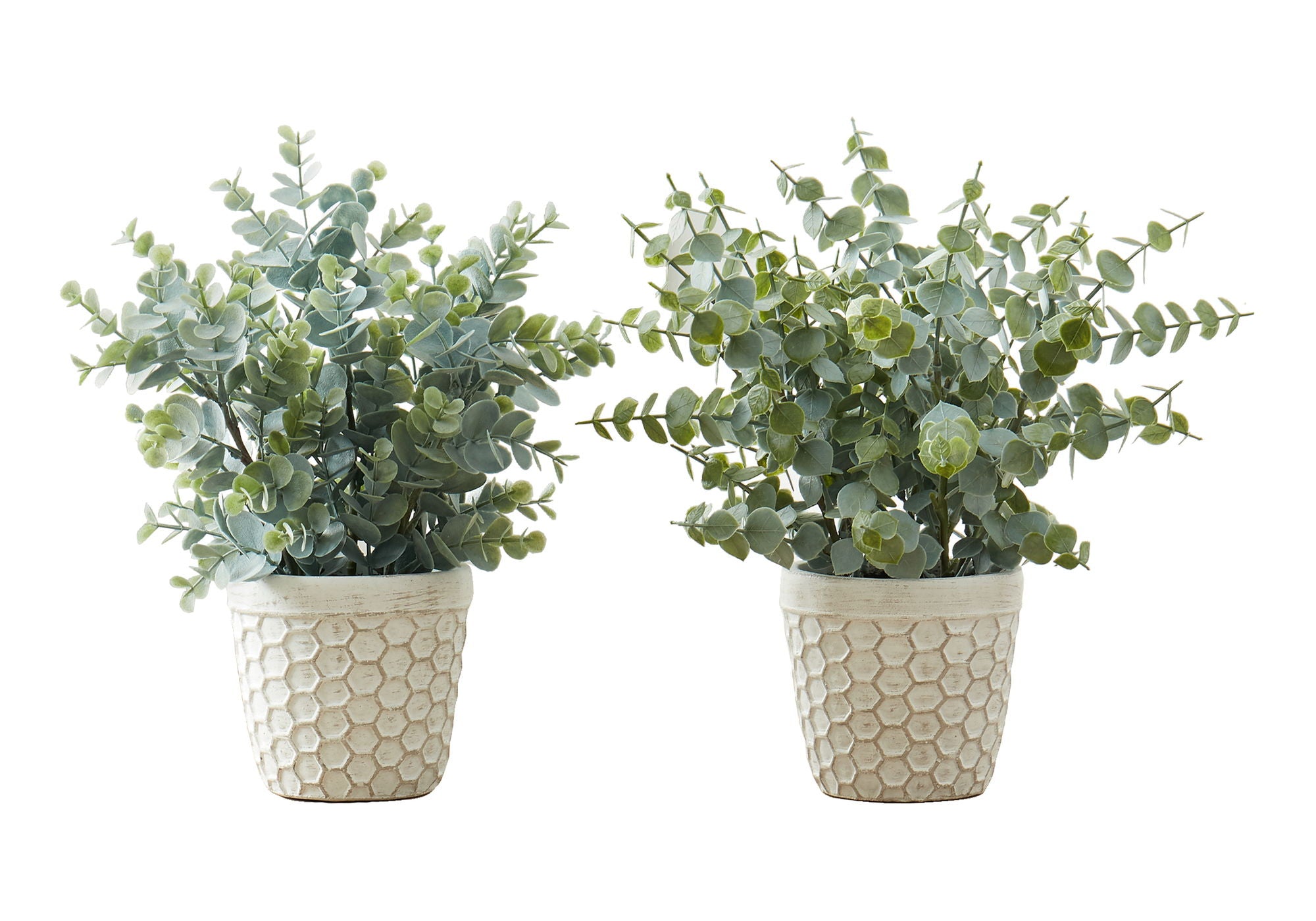 13" Tall, Artificial Plant, Eucalyptus Grass, Indoor, Faux, Fake, Table, Greenery, Potted, Decorative (Set of 2) - Green / White - Best Buy Furniture