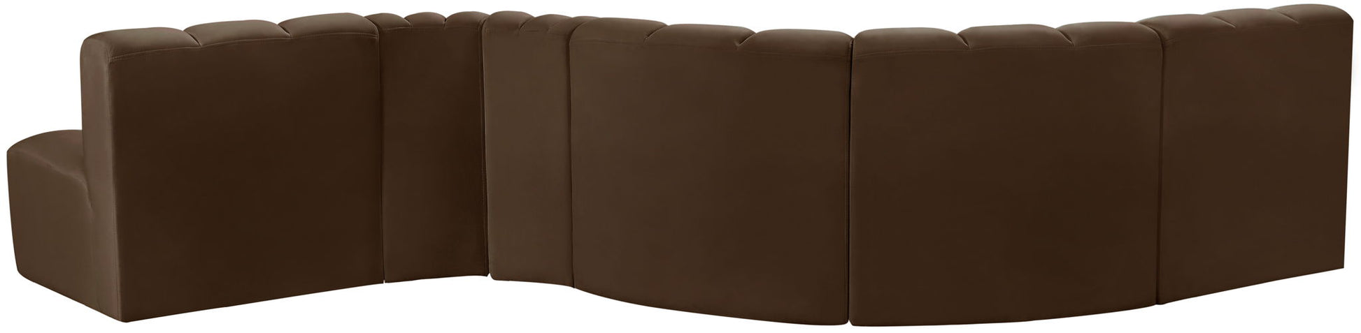 Arc - Velvet 6 Piece Curved Modular Sofa - Best Buy Furniture
