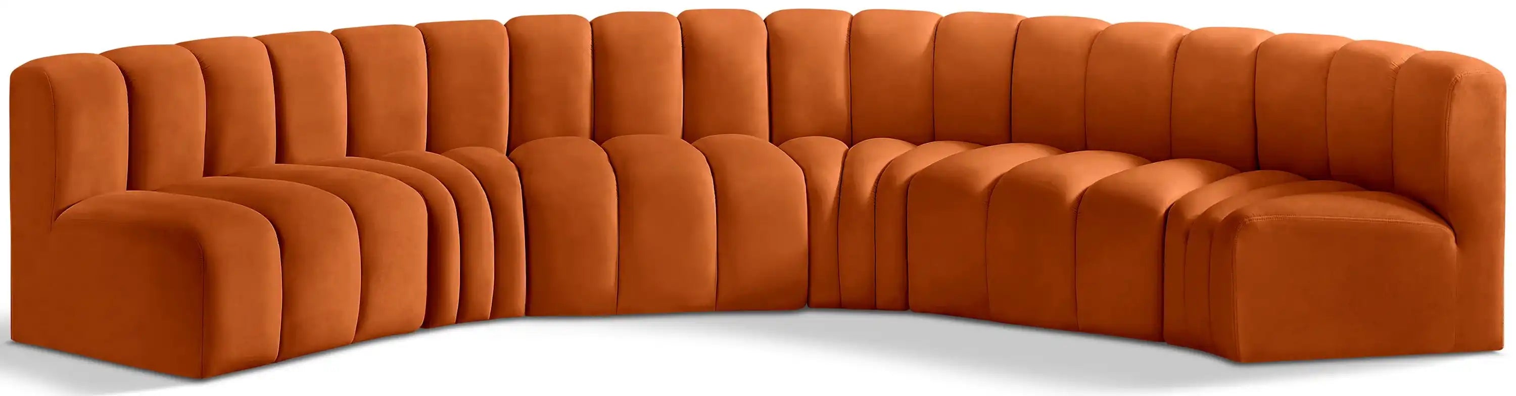 Arc - Velvet 6 Piece U-Shaped Modular Sofa - Best Buy Furniture